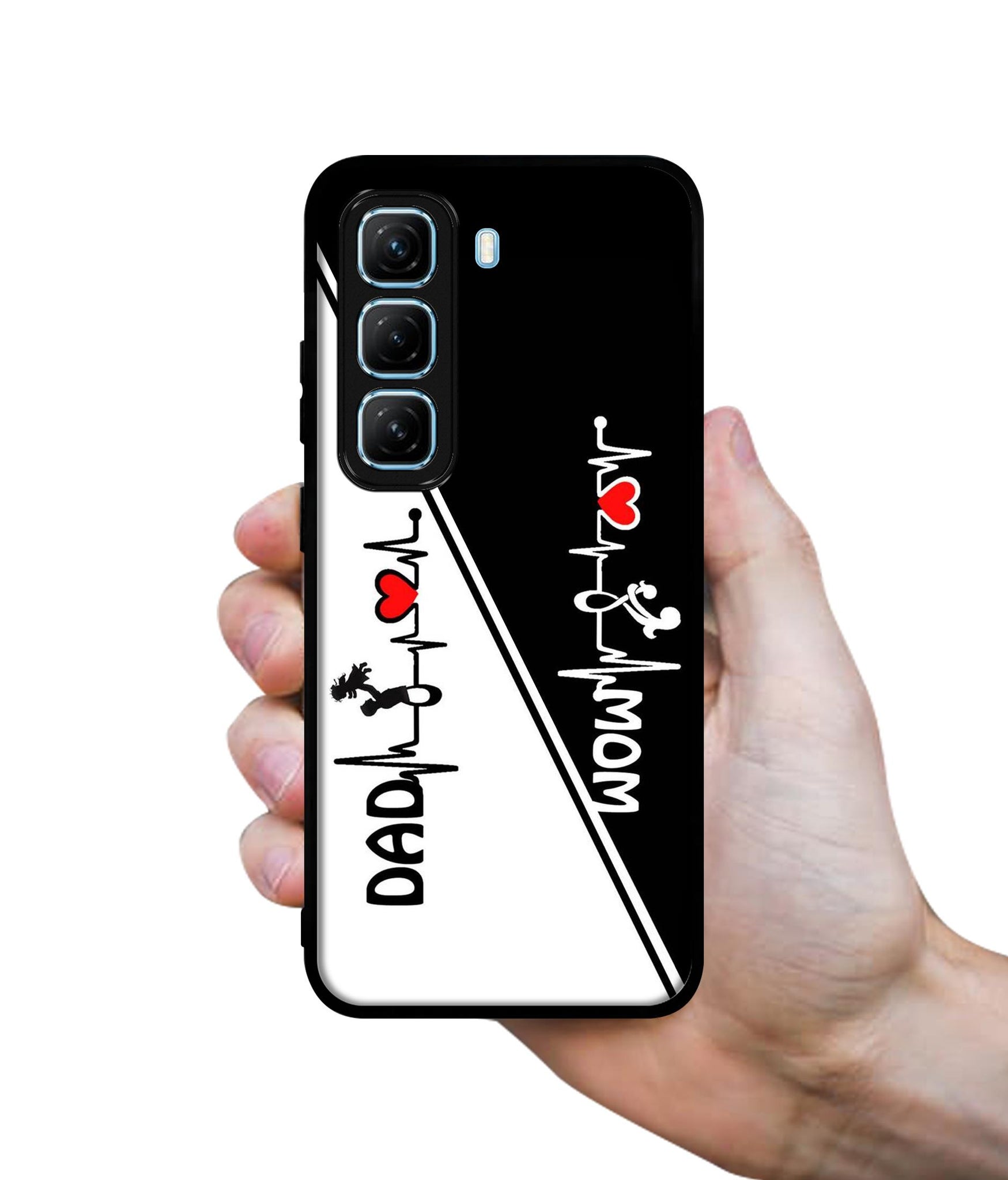 Mom and Dad Lover Designer 2D Printed Back Case Cover for Infinix Hot 50 5G