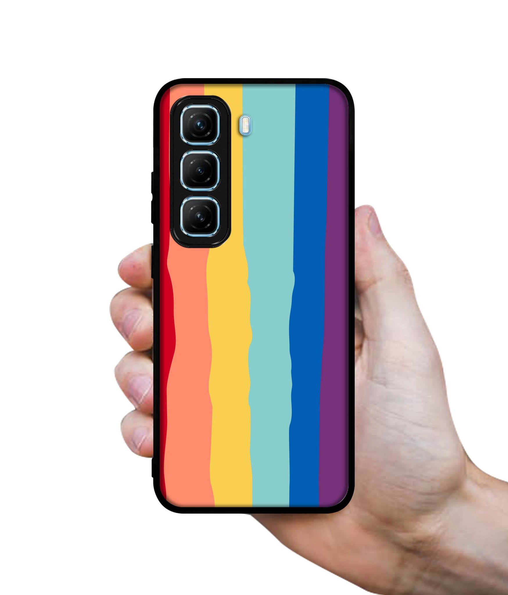 Rainbow Designer 2D Printed Back Case Cover for Infinix Hot 50 5G
