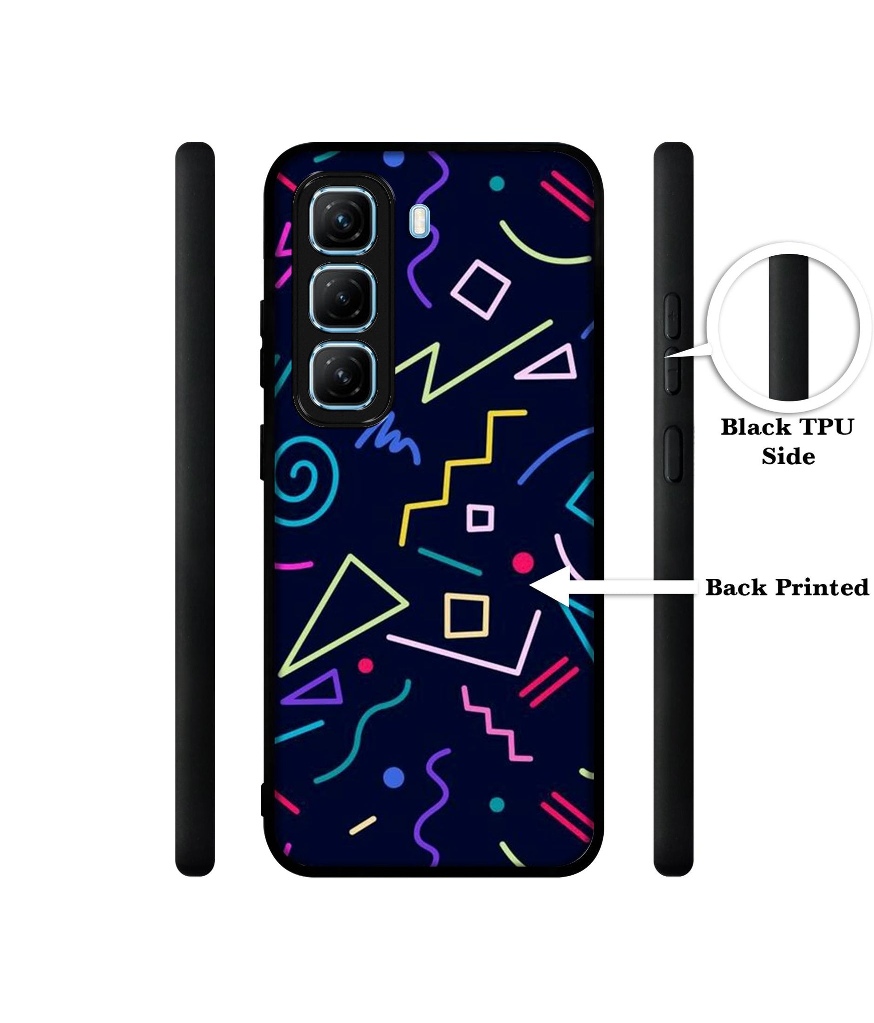 Retro Abstract Designer 2D Printed Back Case Cover for Infinix Hot 50 5G