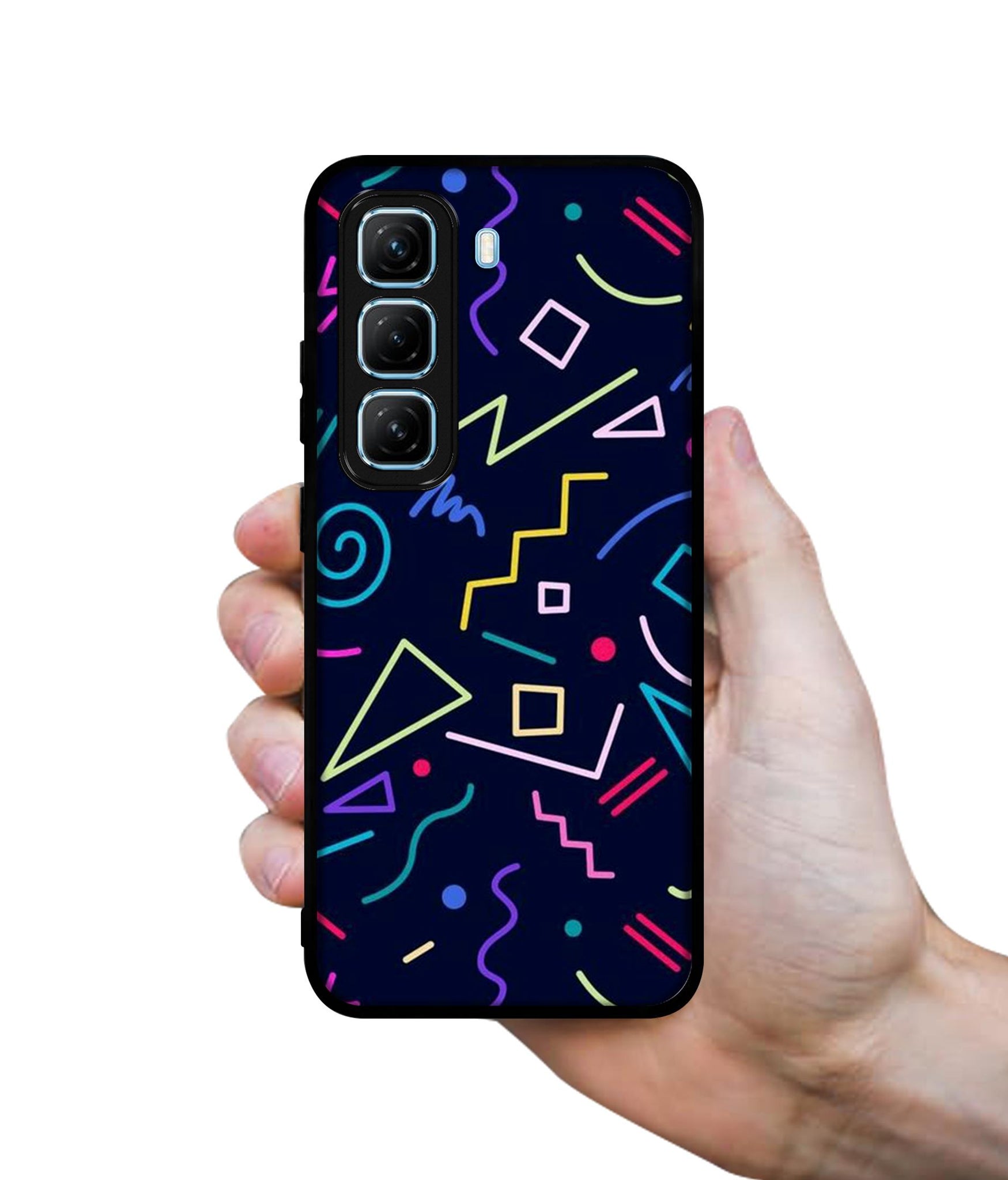 Retro Abstract Designer 2D Printed Back Case Cover for Infinix Hot 50 5G