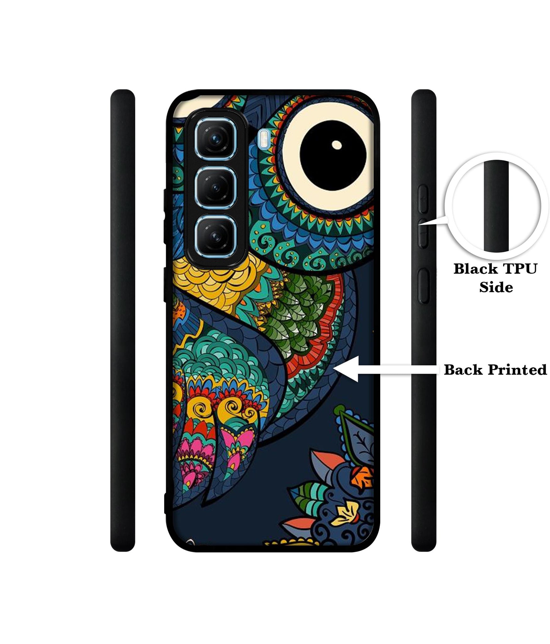 Owl Illustration Designer 2D Printed Back Case Cover for Infinix Hot 50 5G