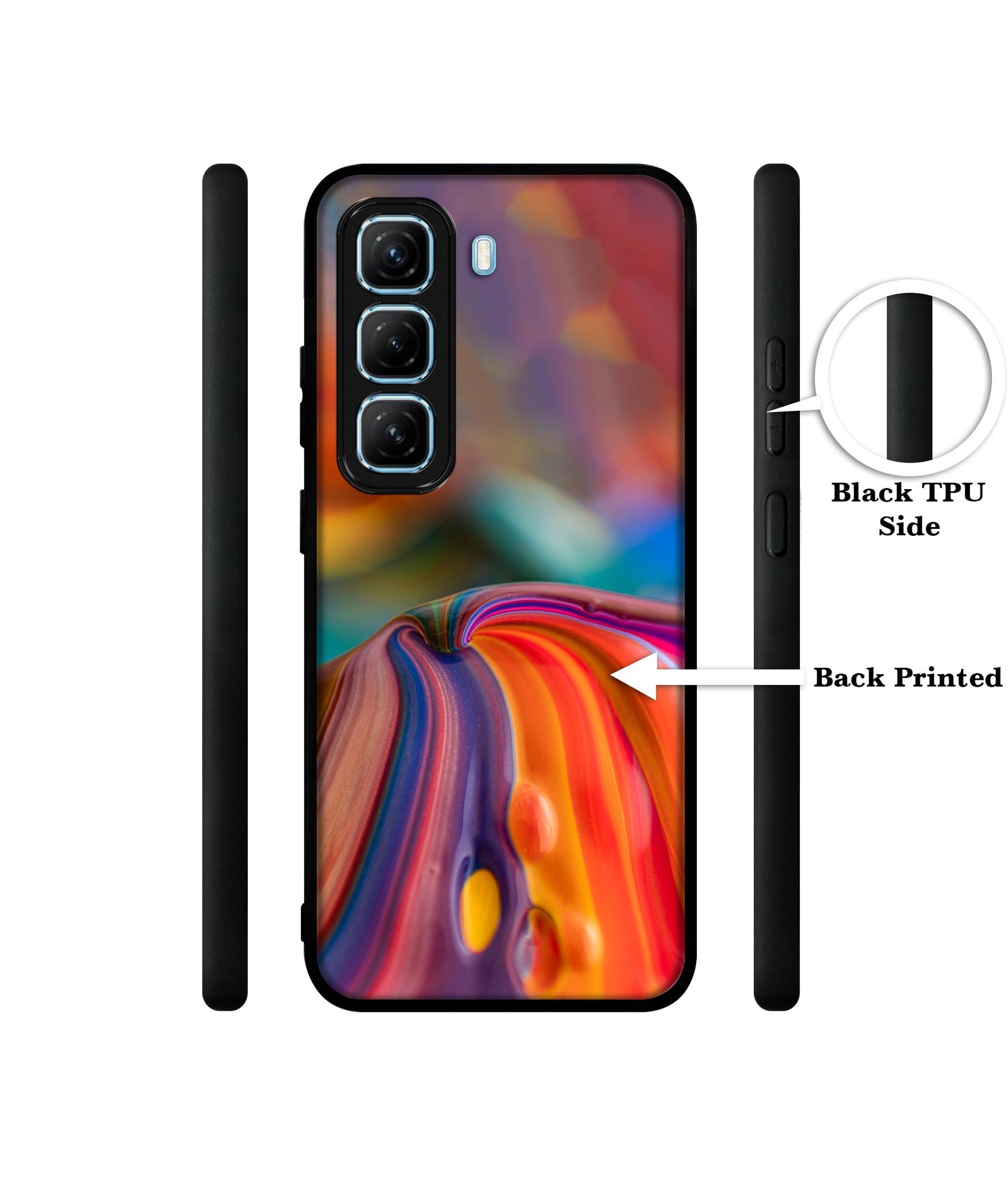 Rainbow Colors Designer 2D Printed Back Case Cover for Infinix Hot 50 5G