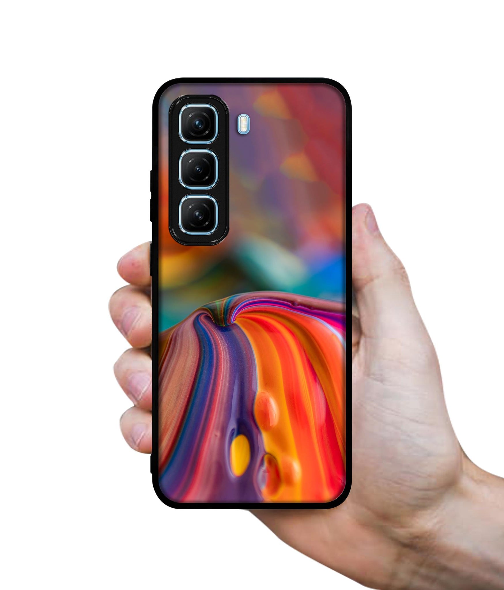 Rainbow Colors Designer 2D Printed Back Case Cover for Infinix Hot 50 5G