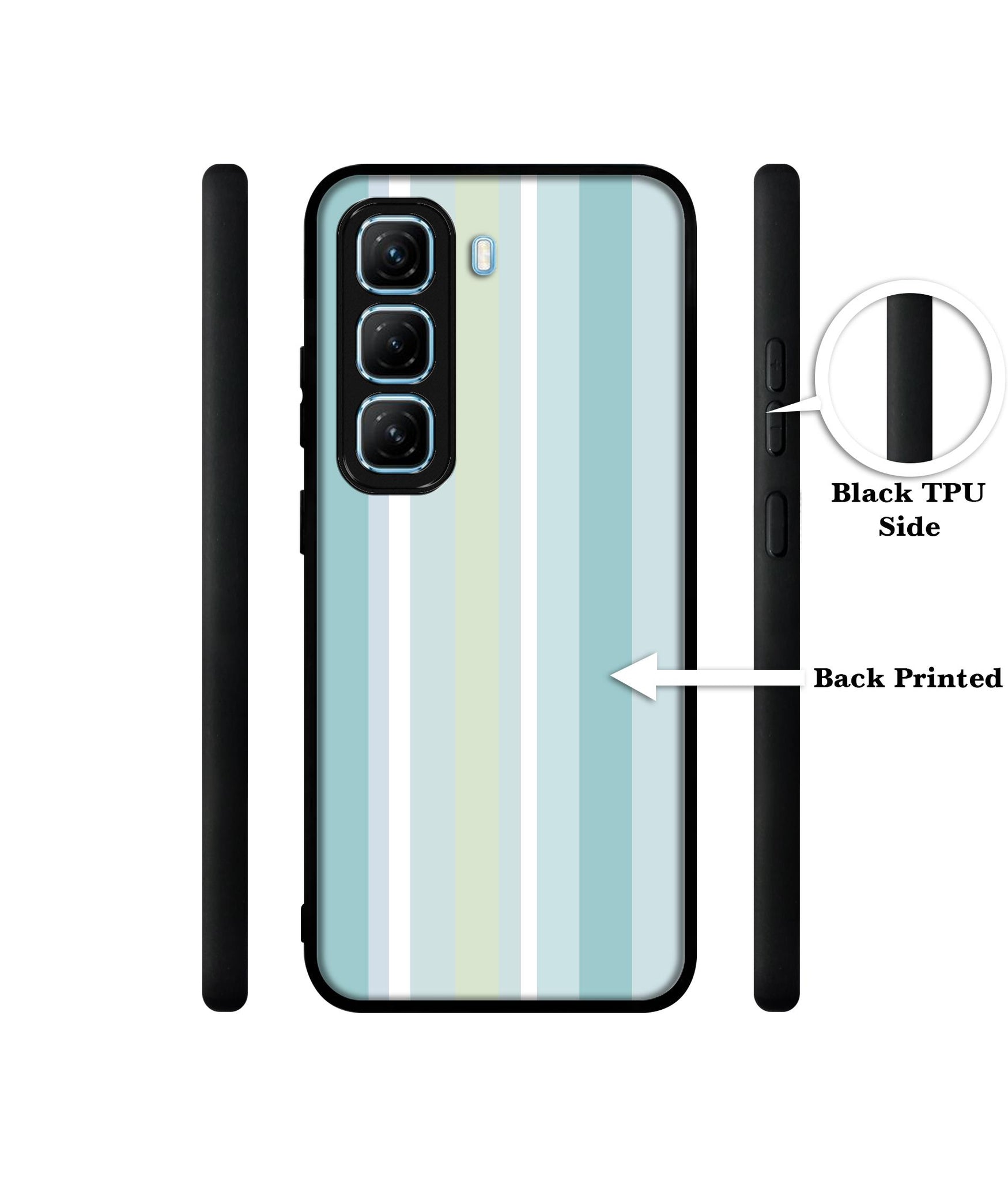 Light Green Stripes Designer 2D Printed Back Case Cover for Infinix Hot 50 5G