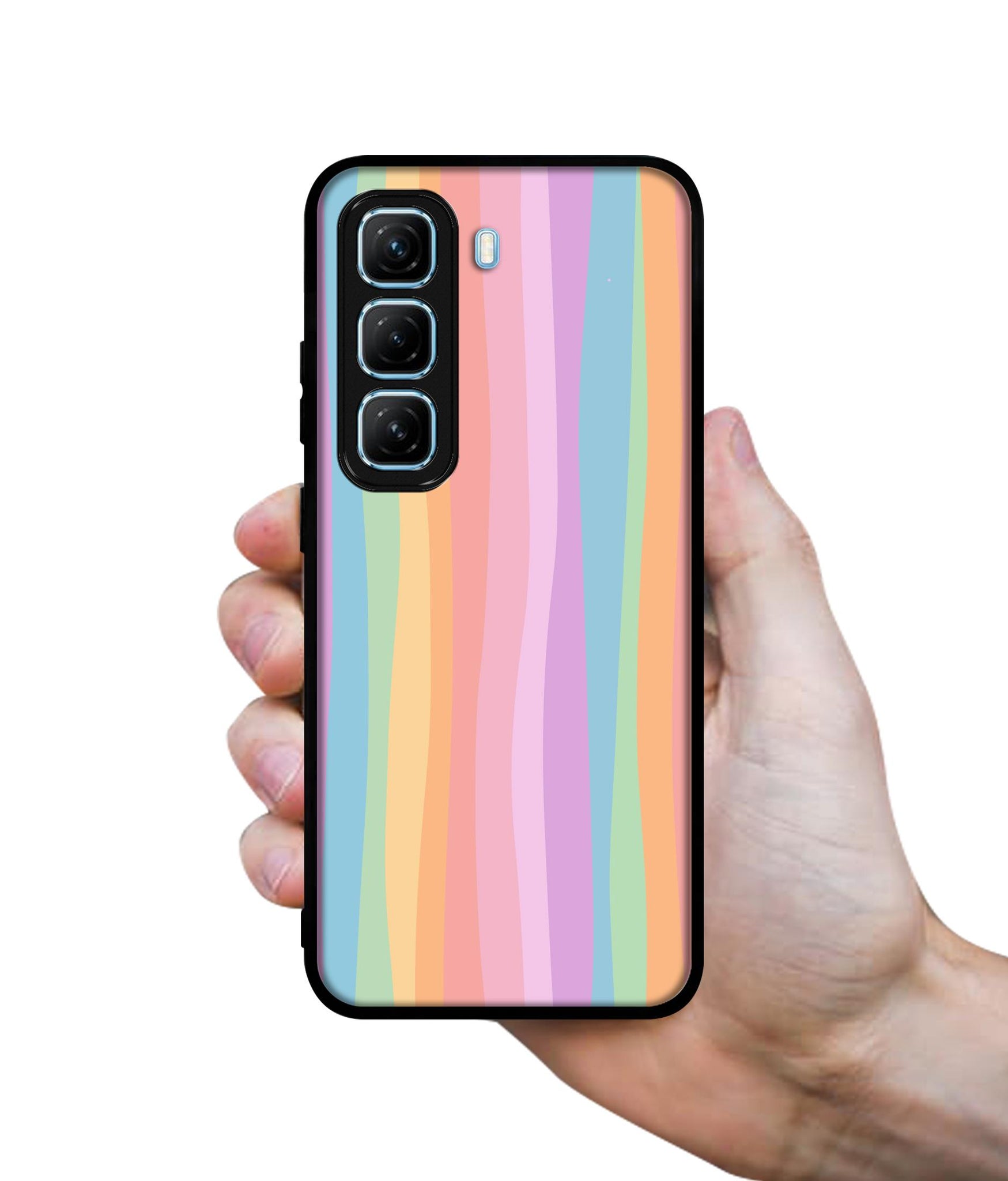 Cool Rainbow Designer 2D Printed Back Case Cover for Infinix Hot 50 5G