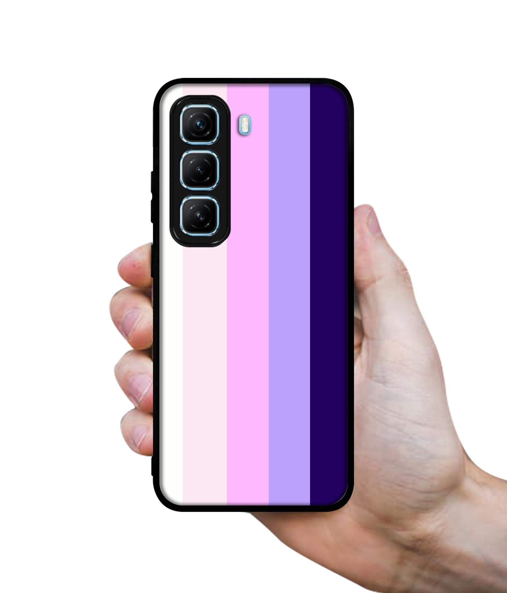 Pink and Purple Lines Designer 2D Printed Back Case Cover for Infinix Hot 50 5G