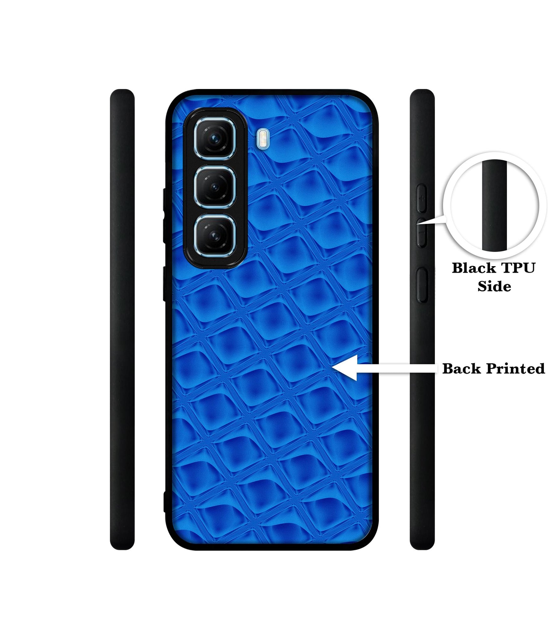 Blue Diamond Designer 2D Printed Back Case Cover for Infinix Hot 50 5G