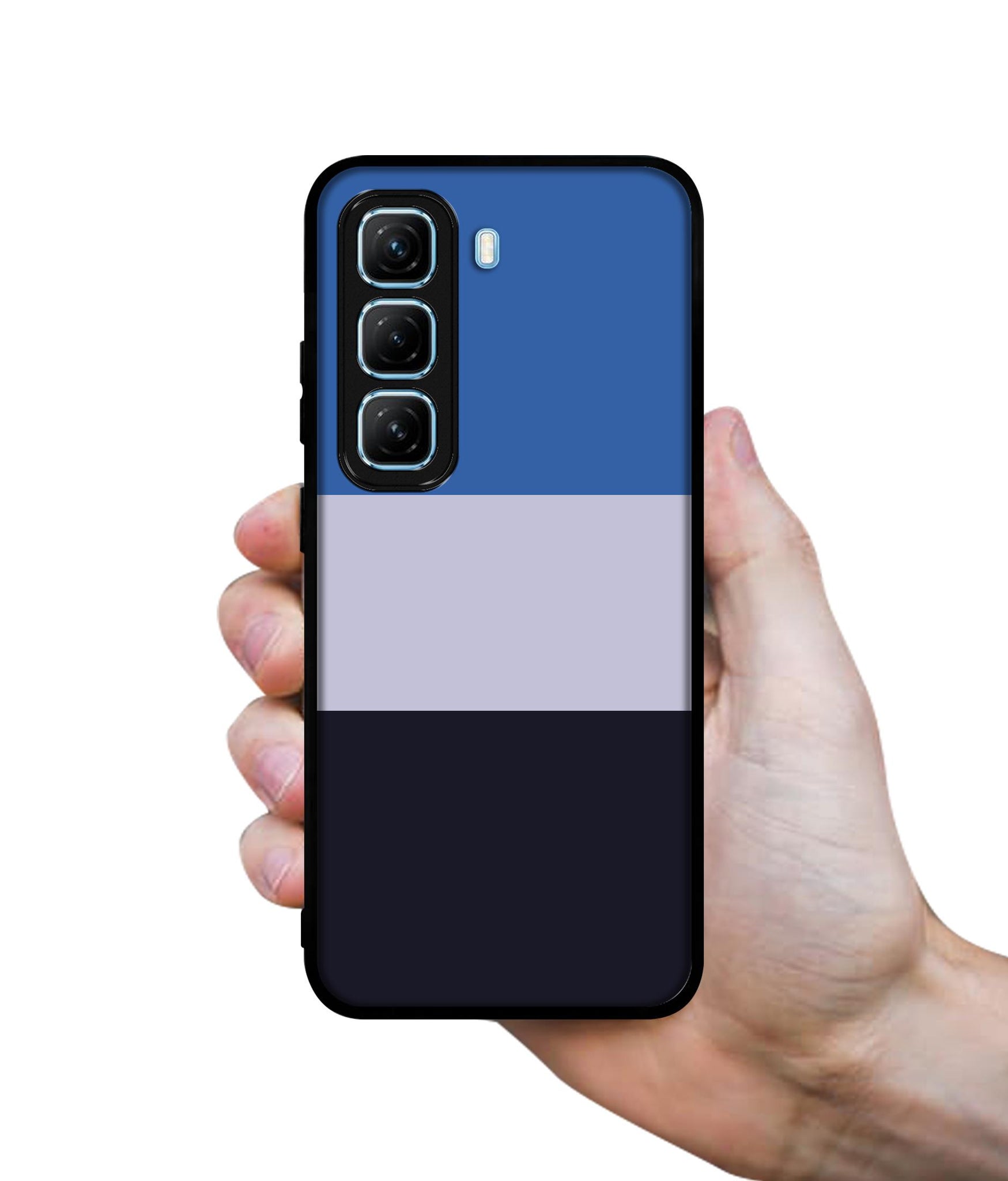 Three Color Stripes Designer 2D Printed Back Case Cover for Infinix Hot 50 5G