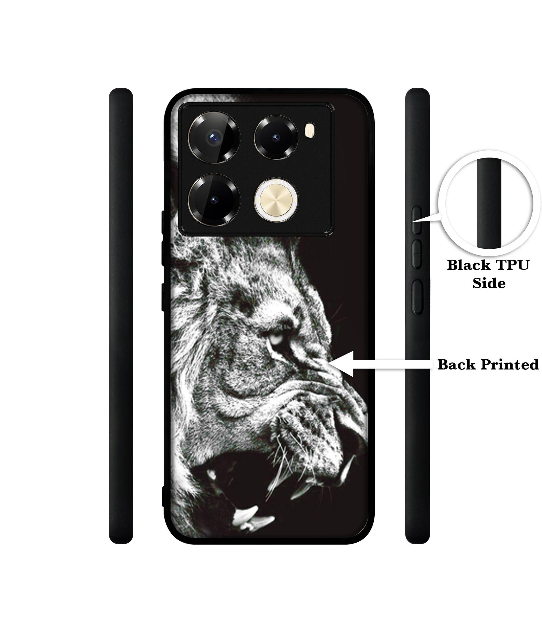Angry Lion Designer 2D Printed Back Case Cover for Infinix Note 40 Pro 5G / 4G / Note 40 Pro Plus 5G