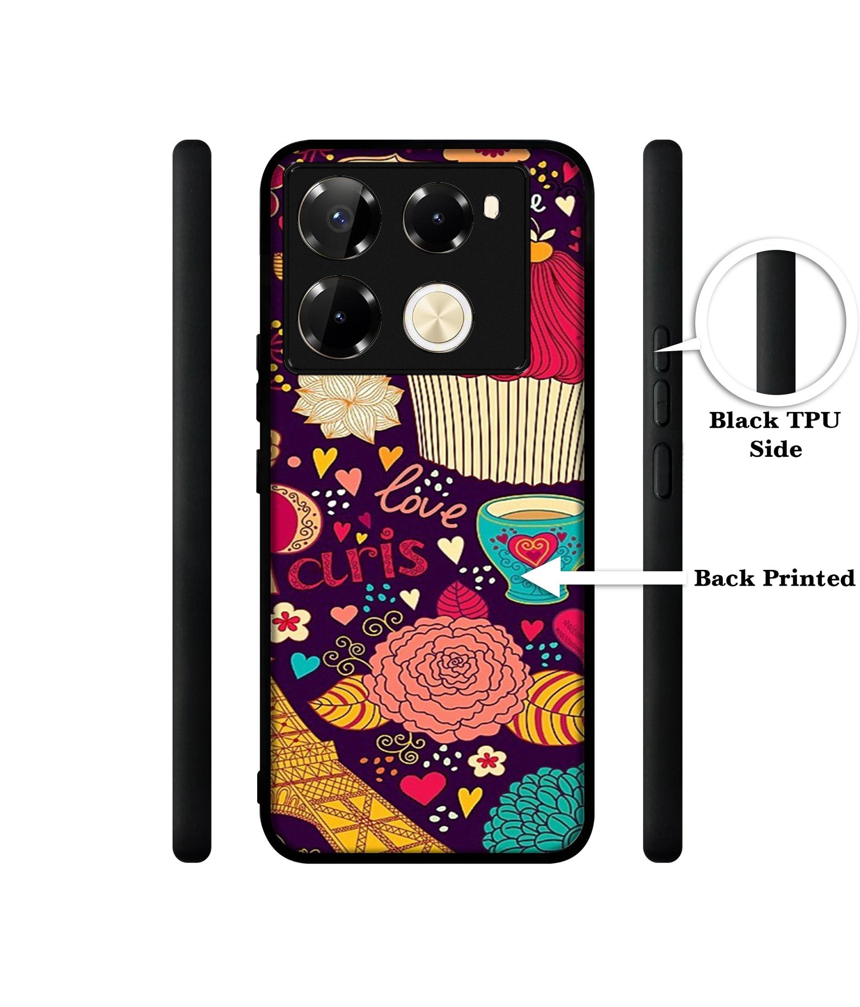 Paris Flower Love Designer 2D Printed Back Case Cover for Infinix Note 40 Pro 5G / 4G / Note 40 Pro Plus 5G