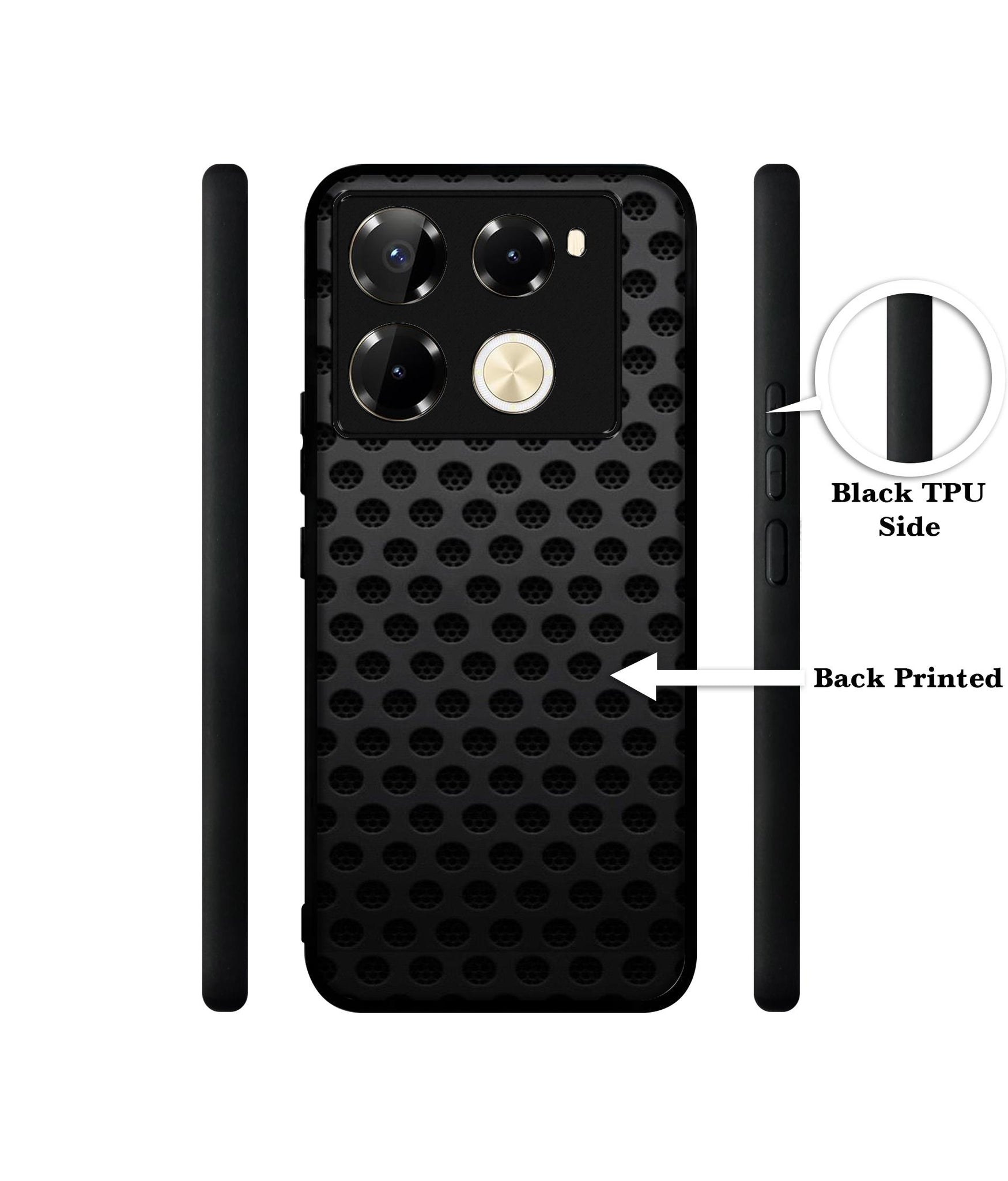 Black Circle Designer 2D Printed Back Case Cover for Infinix Note 40 Pro 5G / 4G / Note 40 Pro Plus 5G