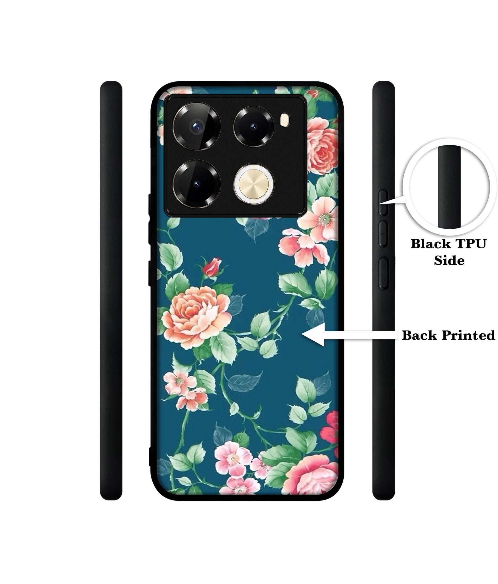 Vintage Floral Designer 2D Printed Back Case Cover for Infinix Note 40 Pro 5G / 4G / Note 40 Pro Plus 5G