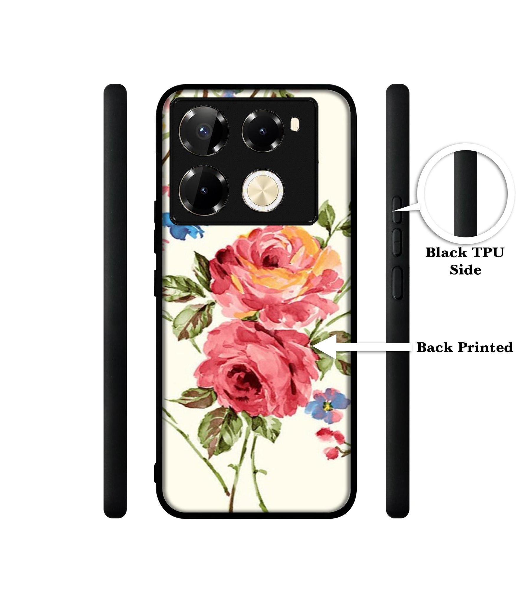 Vintage Painting Flower Designer 2D Printed Back Case Cover for Infinix Note 40 Pro 5G / 4G / Note 40 Pro Plus 5G
