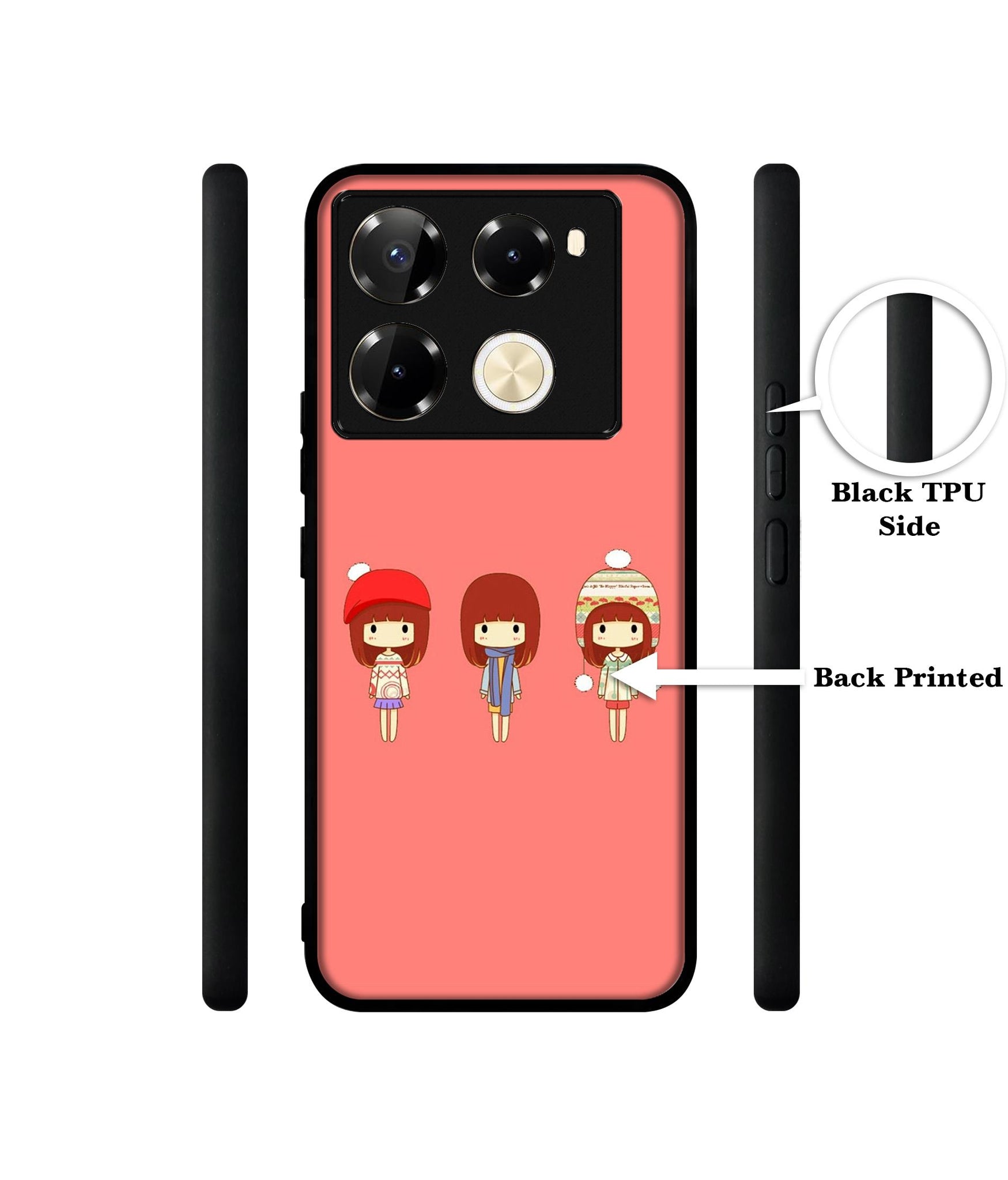 Cute Girls Designer 2D Printed Back Case Cover for Infinix Note 40 Pro 5G / 4G / Note 40 Pro Plus 5G