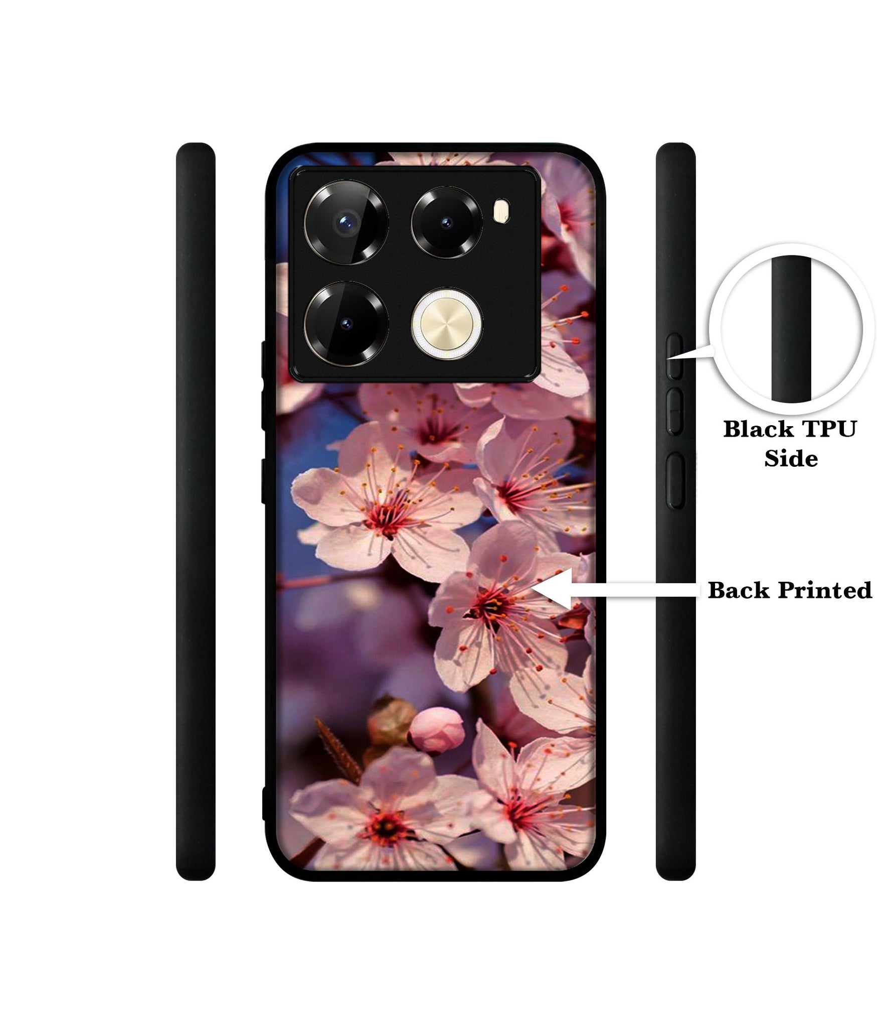 Pink Flowers Pattern Designer 2D Printed Back Case Cover for Infinix Note 40 Pro 5G / 4G / Note 40 Pro Plus 5G