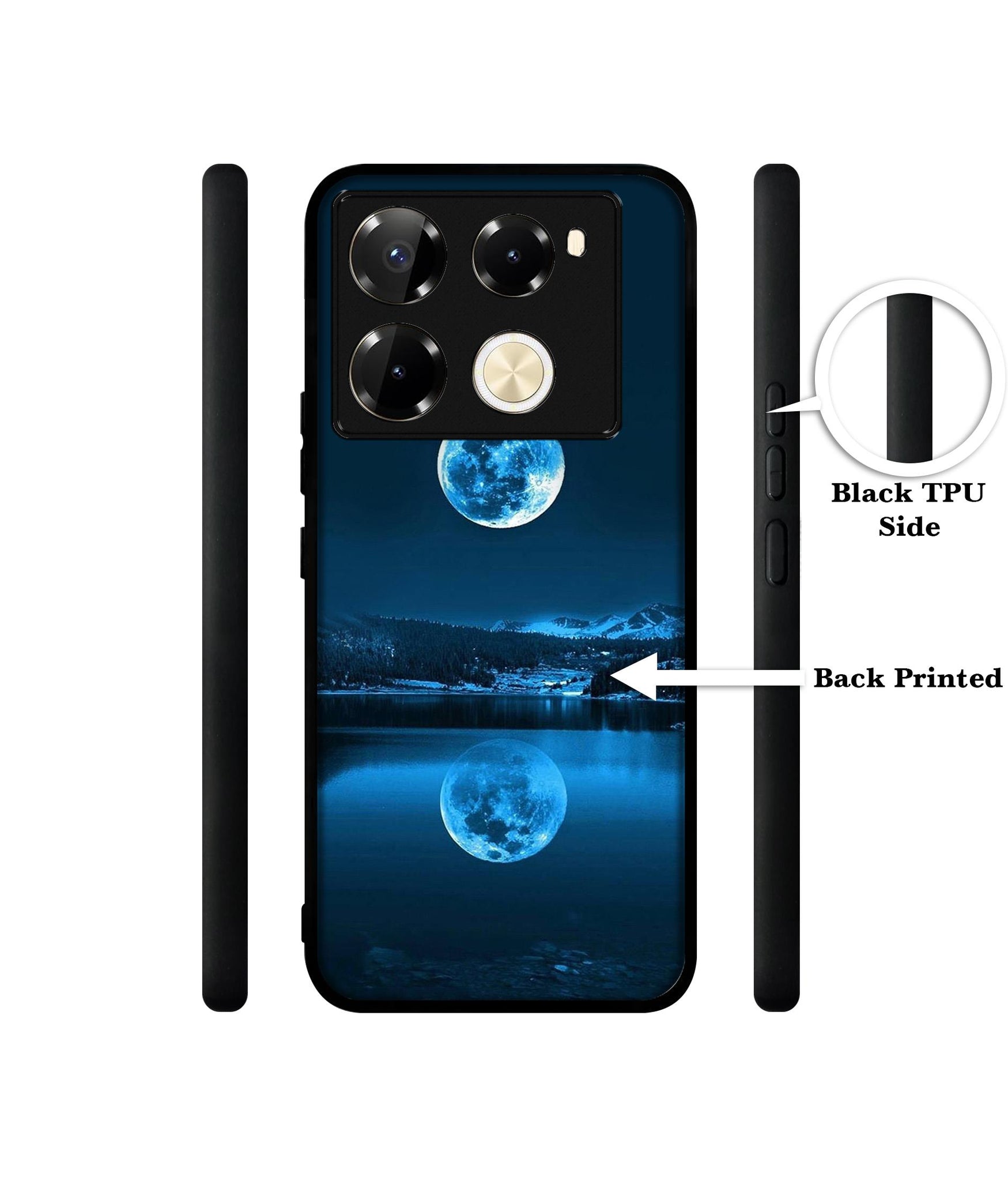Moon Pattern Print Designer 2D Printed Back Case Cover for Infinix Note 40 Pro 5G / 4G / Note 40 Pro Plus 5G