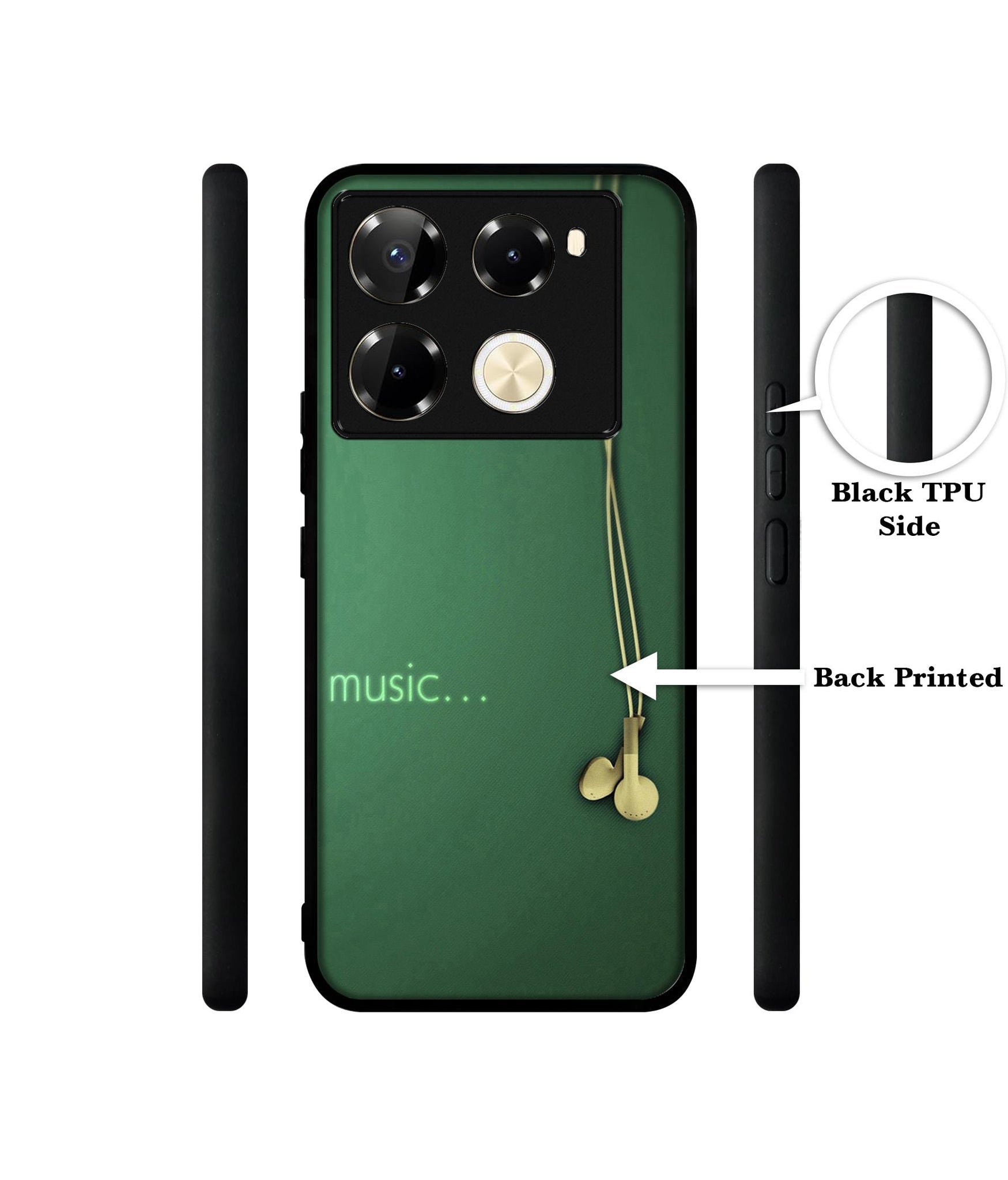 Headphone Music Designer 2D Printed Back Case Cover for Infinix Note 40 Pro 5G / 4G / Note 40 Pro Plus 5G