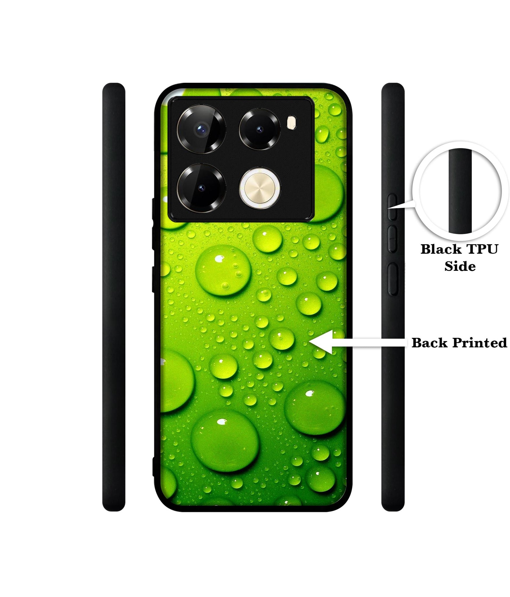 Green Bubbles Designer 2D Printed Back Case Cover for Infinix Note 40 Pro 5G / 4G / Note 40 Pro Plus 5G