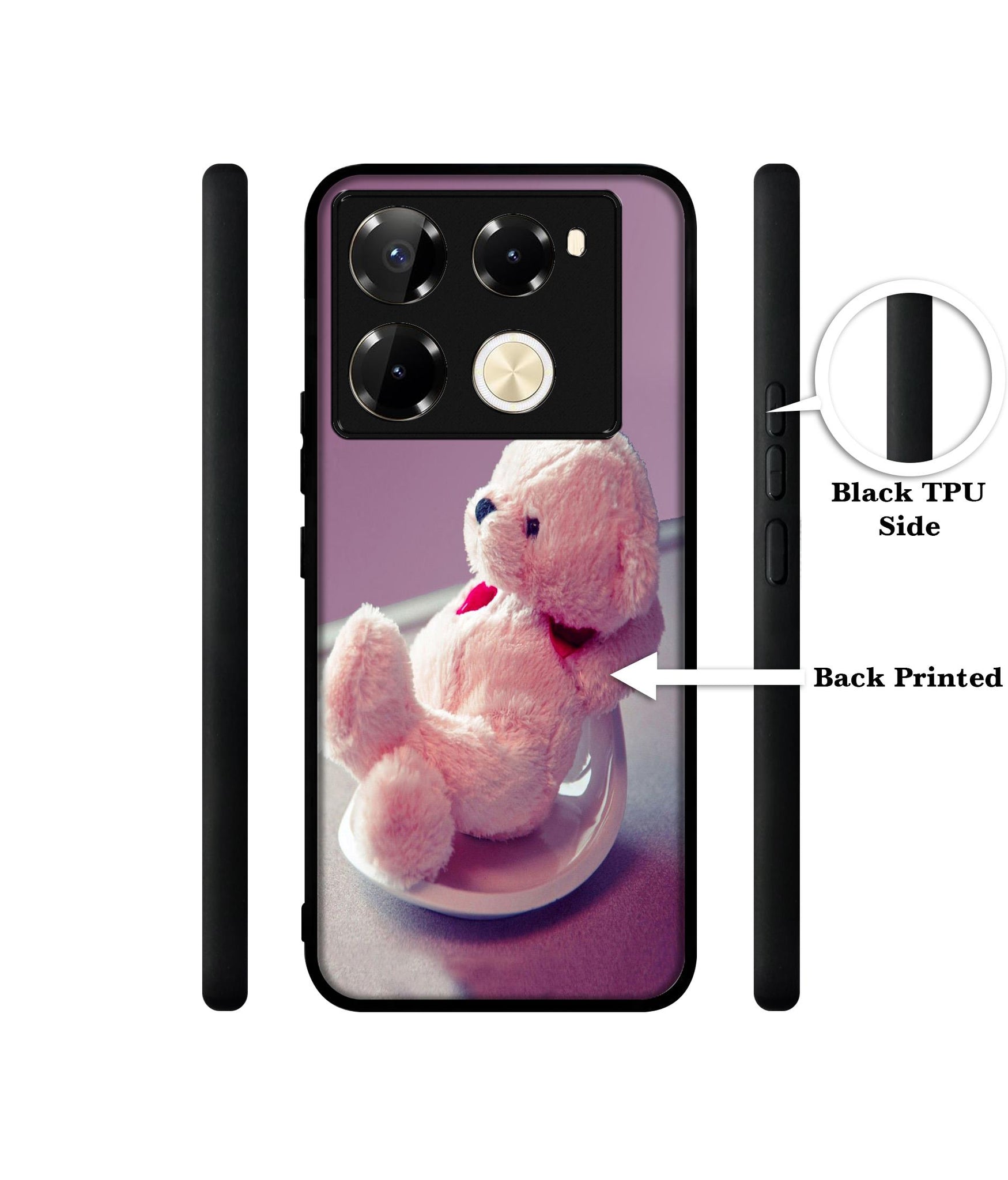 Cute Teddy Bear Designer 2D Printed Back Case Cover for Infinix Note 40 Pro 5G / 4G / Note 40 Pro Plus 5G