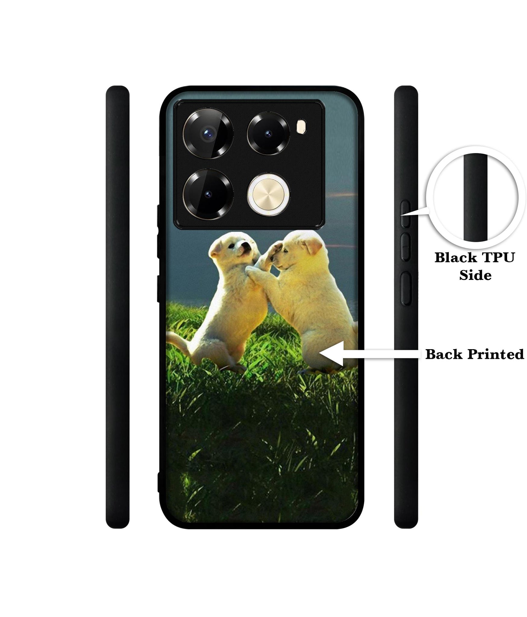 Puppy Couple Sunset Designer 2D Printed Back Case Cover for Infinix Note 40 Pro 5G / 4G / Note 40 Pro Plus 5G