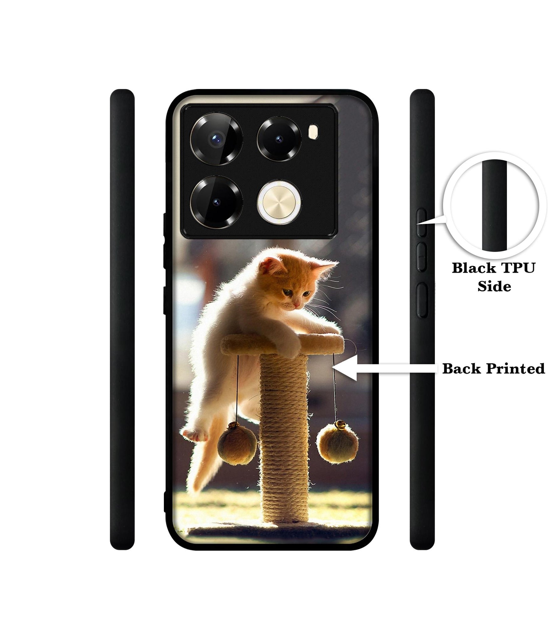 Cat Climbing Designer 2D Printed Back Case Cover for Infinix Note 40 Pro 5G / 4G / Note 40 Pro Plus 5G