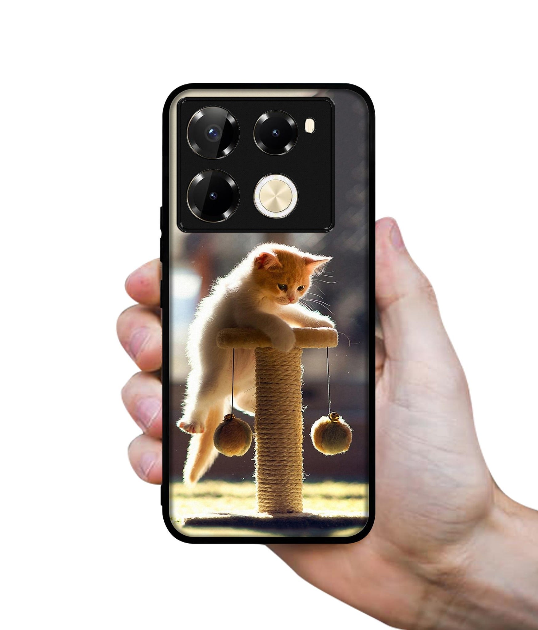 Cat Climbing Designer 2D Printed Back Case Cover for Infinix Note 40 Pro 5G / 4G / Note 40 Pro Plus 5G