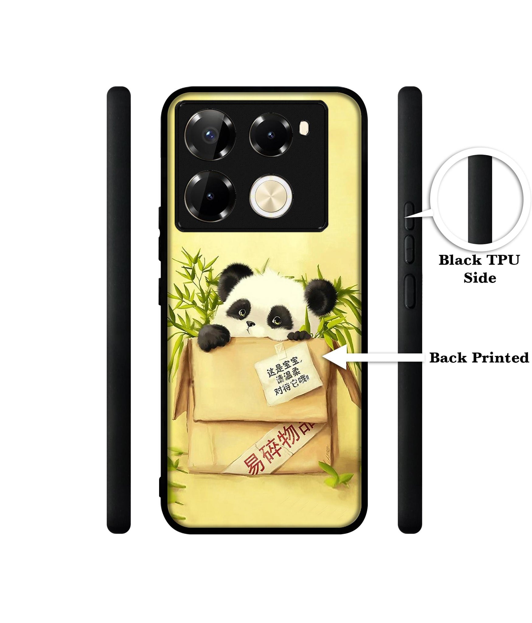 Panda In Box Designer 2D Printed Back Case Cover for Infinix Note 40 Pro 5G / 4G / Note 40 Pro Plus 5G