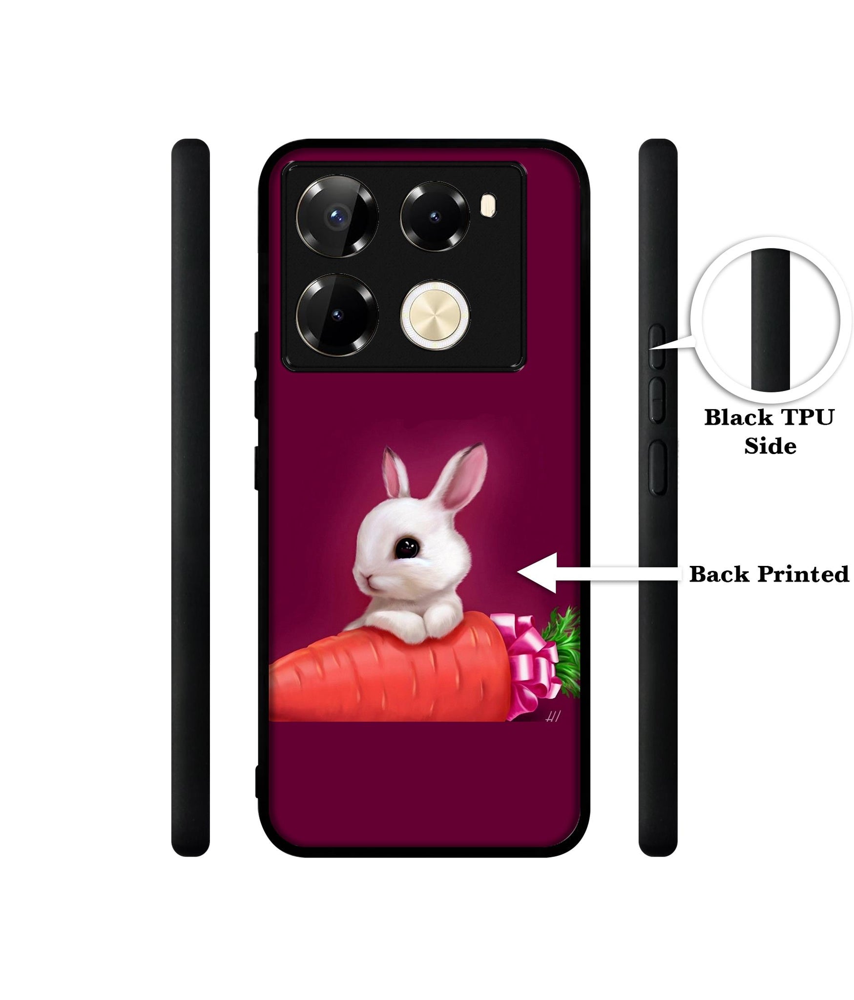 Bunny With Carrot Designer 2D Printed Back Case Cover for Infinix Note 40 Pro 5G / 4G / Note 40 Pro Plus 5G