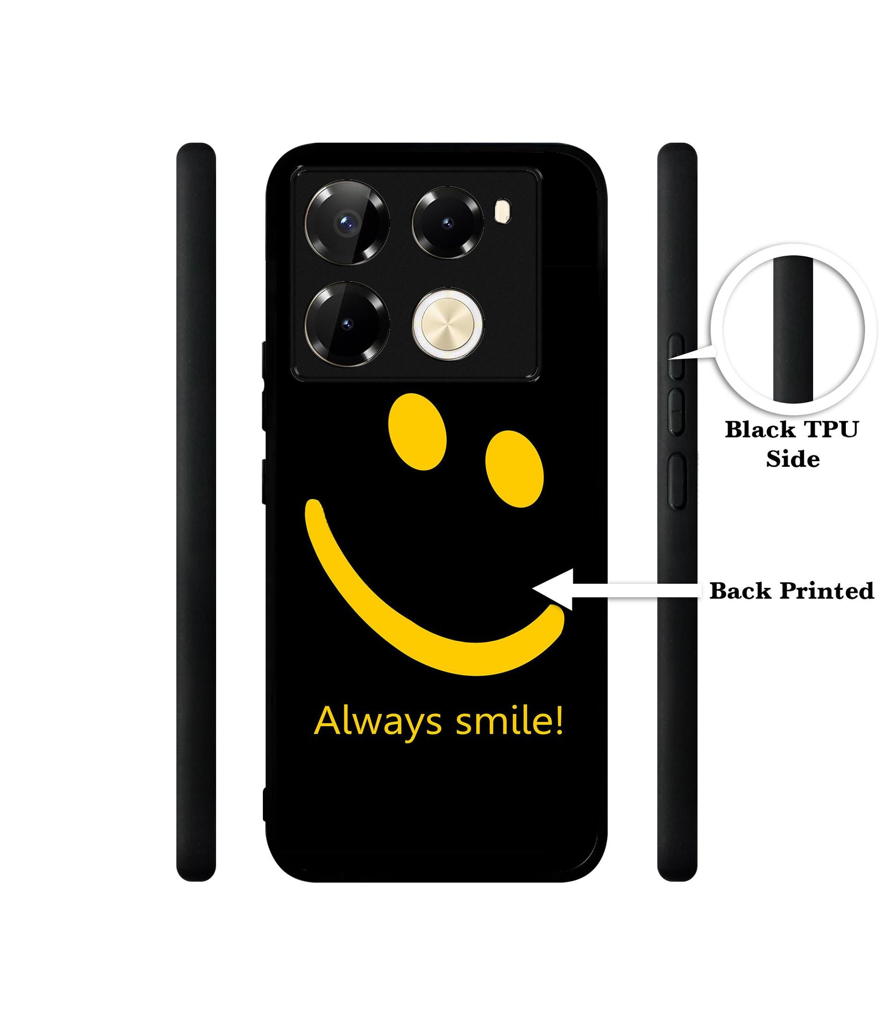 Always Smile Quote Designer 2D Printed Back Case Cover for Infinix Note 40 Pro 5G / 4G / Note 40 Pro Plus 5G