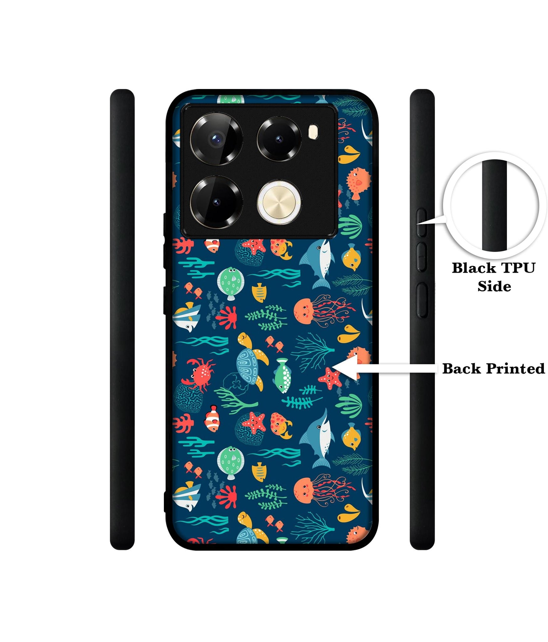 Aquarium Texture Designer 2D Printed Back Case Cover for Infinix Note 40 Pro 5G / 4G / Note 40 Pro Plus 5G