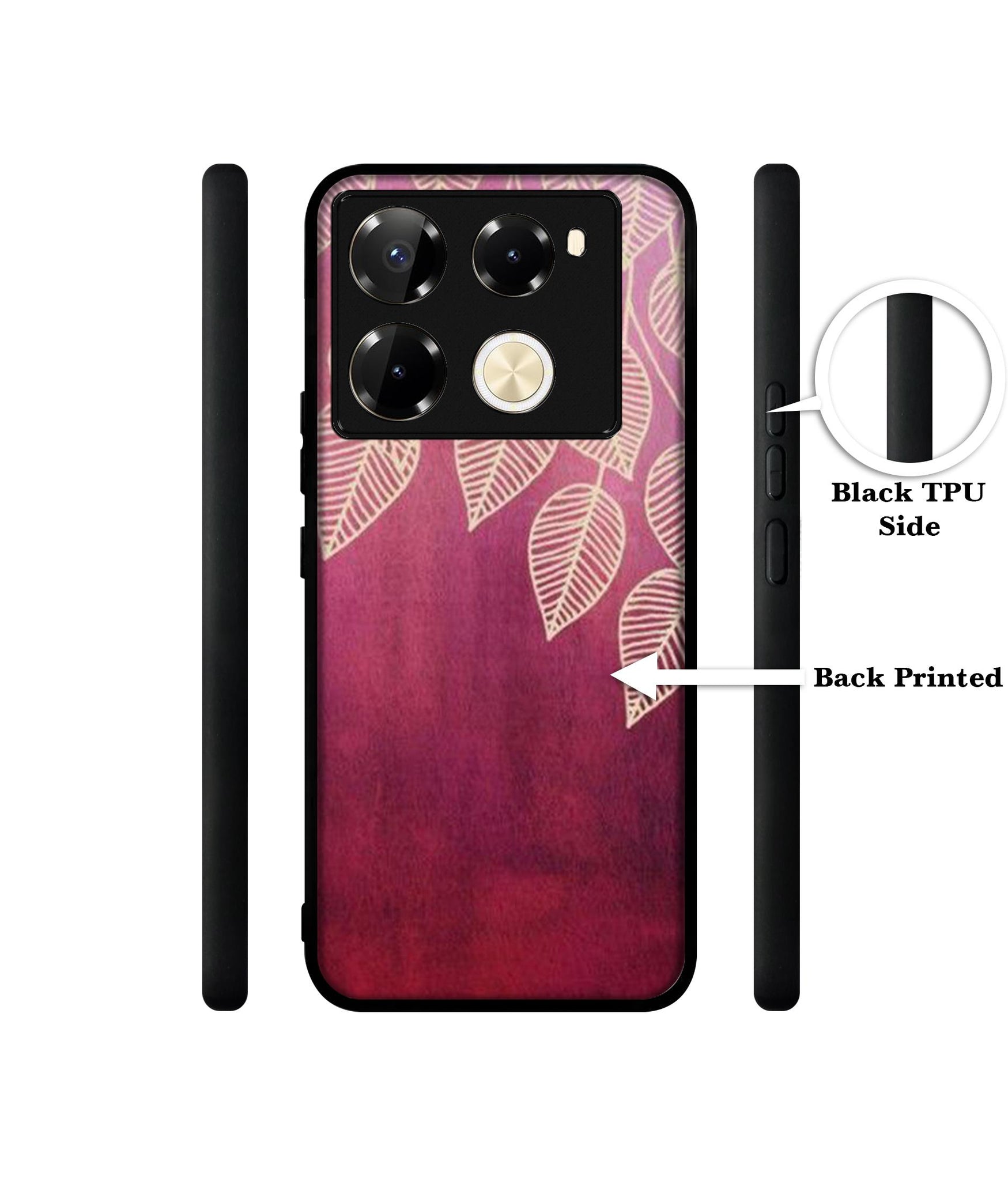 Leaf Pattern Designer 2D Printed Back Case Cover for Infinix Note 40 Pro 5G / 4G / Note 40 Pro Plus 5G