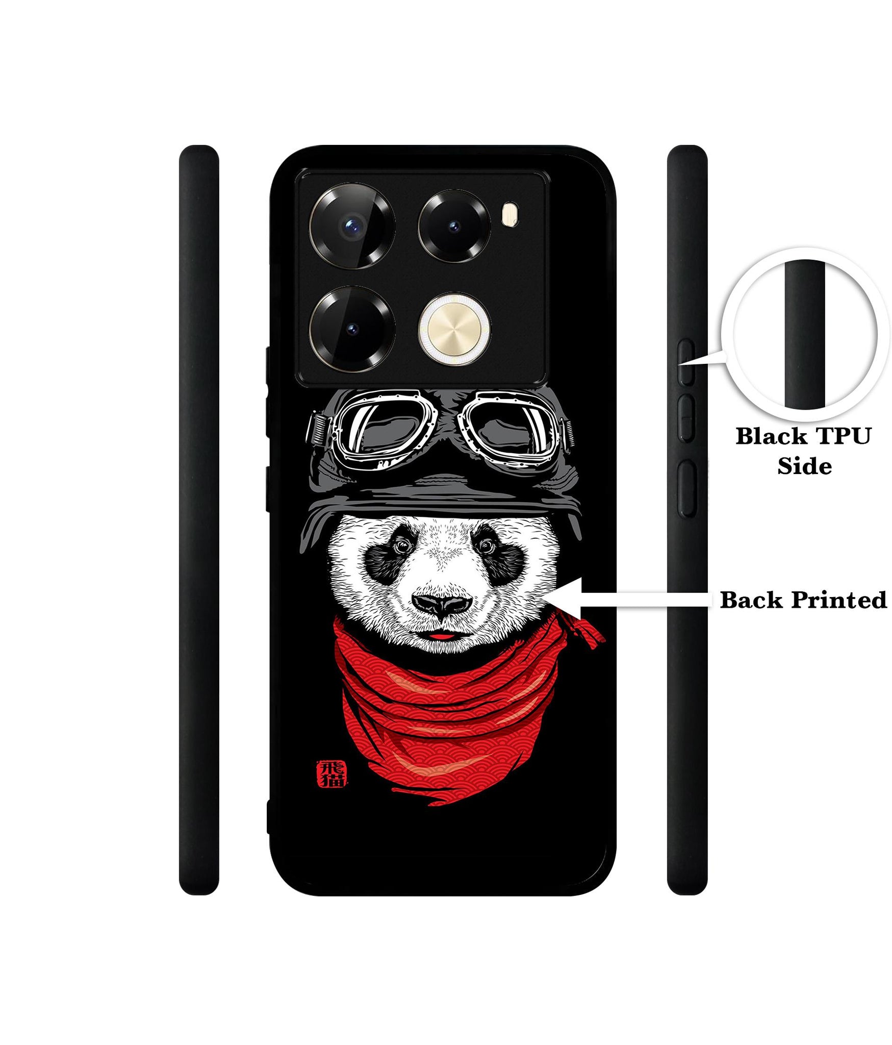 Biker Panda Designer 2D Printed Back Case Cover for Infinix Note 40 Pro 5G / 4G / Note 40 Pro Plus 5G