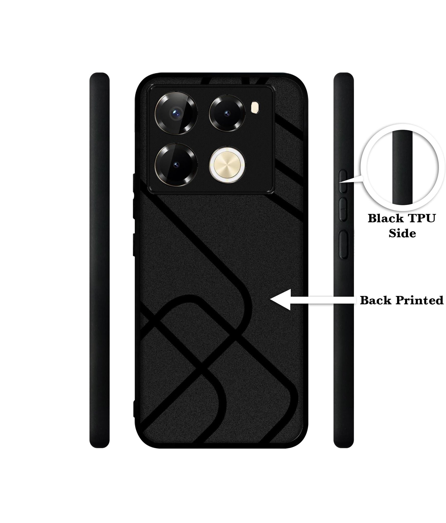 Zig-Zag Black Line Designer 2D Printed Back Case Cover for Infinix Note 40 Pro 5G / 4G / Note 40 Pro Plus 5G