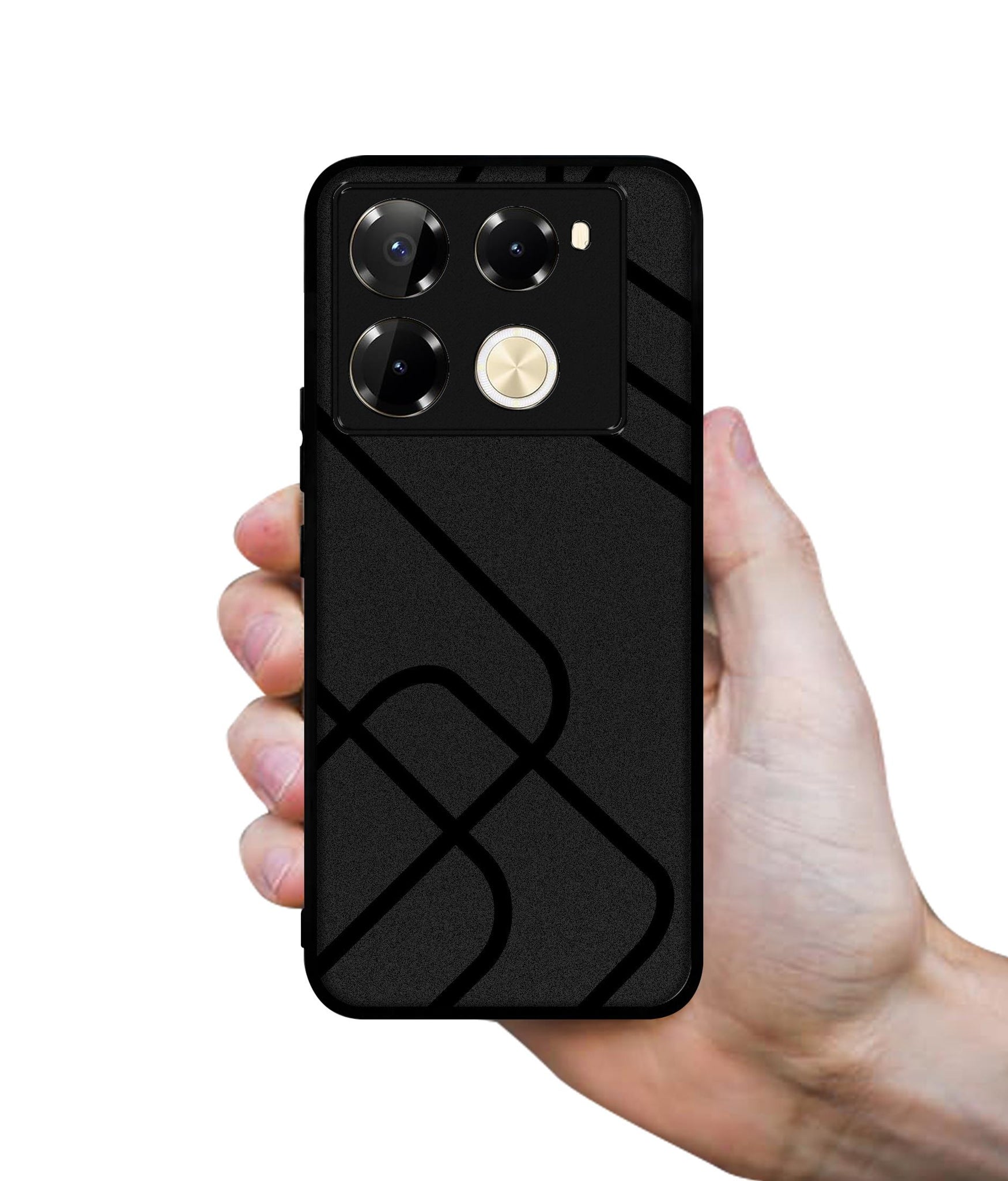 Zig-Zag Black Line Designer 2D Printed Back Case Cover for Infinix Note 40 Pro 5G / 4G / Note 40 Pro Plus 5G