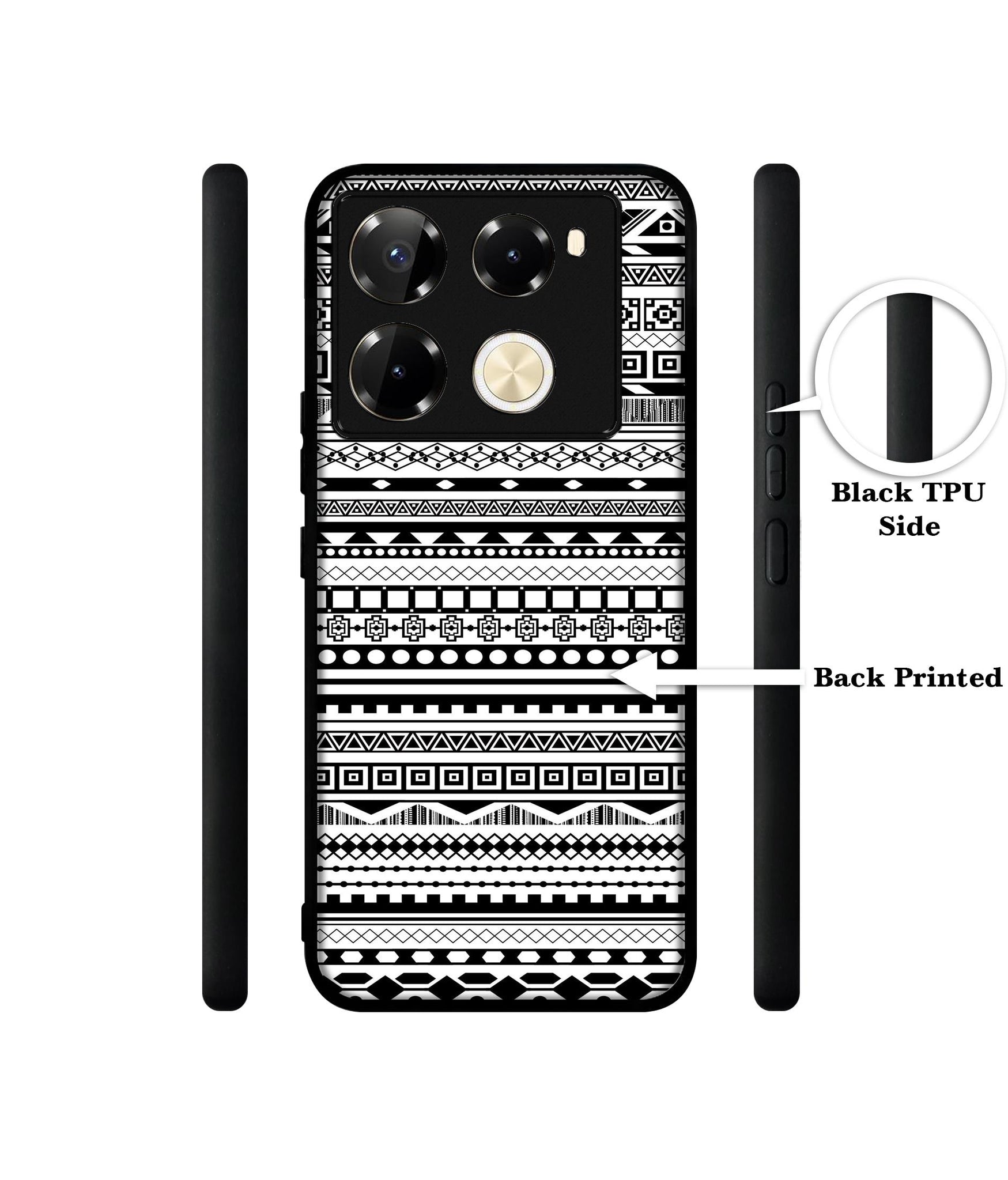 Black & White Patterns Designer 2D Printed Back Case Cover for Infinix Note 40 Pro 5G / 4G / Note 40 Pro Plus 5G