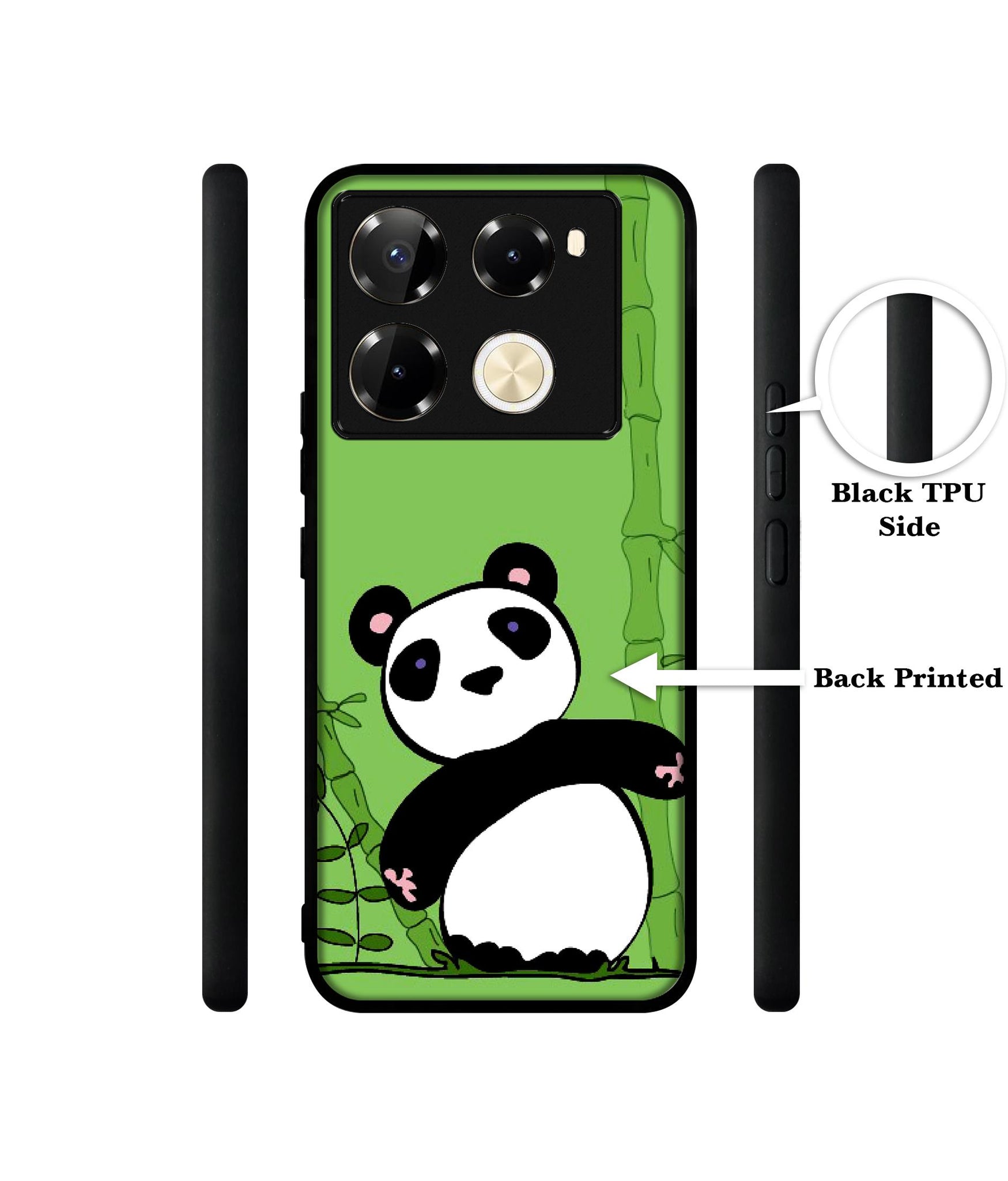 Panda with Bamboo Designer 2D Printed Back Case Cover for Infinix Note 40 Pro 5G / 4G / Note 40 Pro Plus 5G