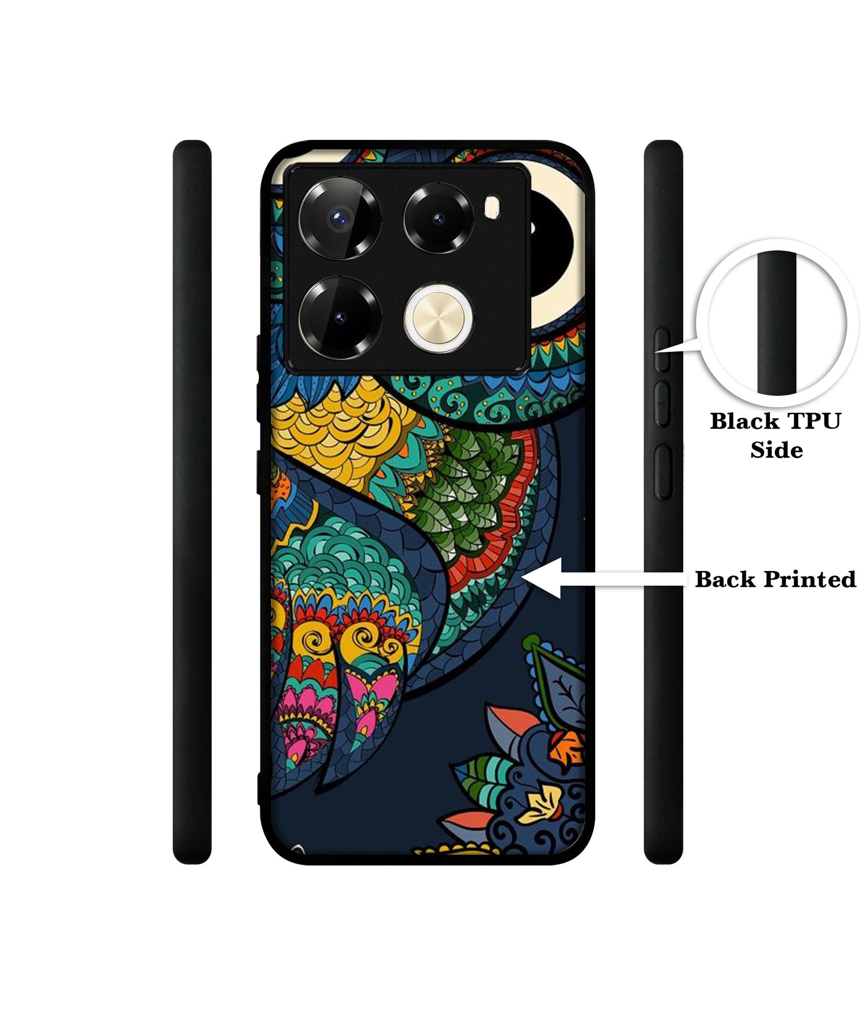 Owl Illustration Designer 2D Printed Back Case Cover for Infinix Note 40 Pro 5G / 4G / Note 40 Pro Plus 5G