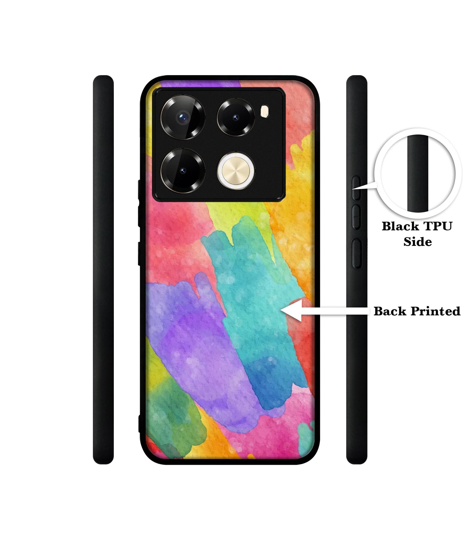 Water Paint Colorful Abstract Designer 2D Printed Back Case Cover for Infinix Note 40 Pro 5G / 4G / Note 40 Pro Plus 5G