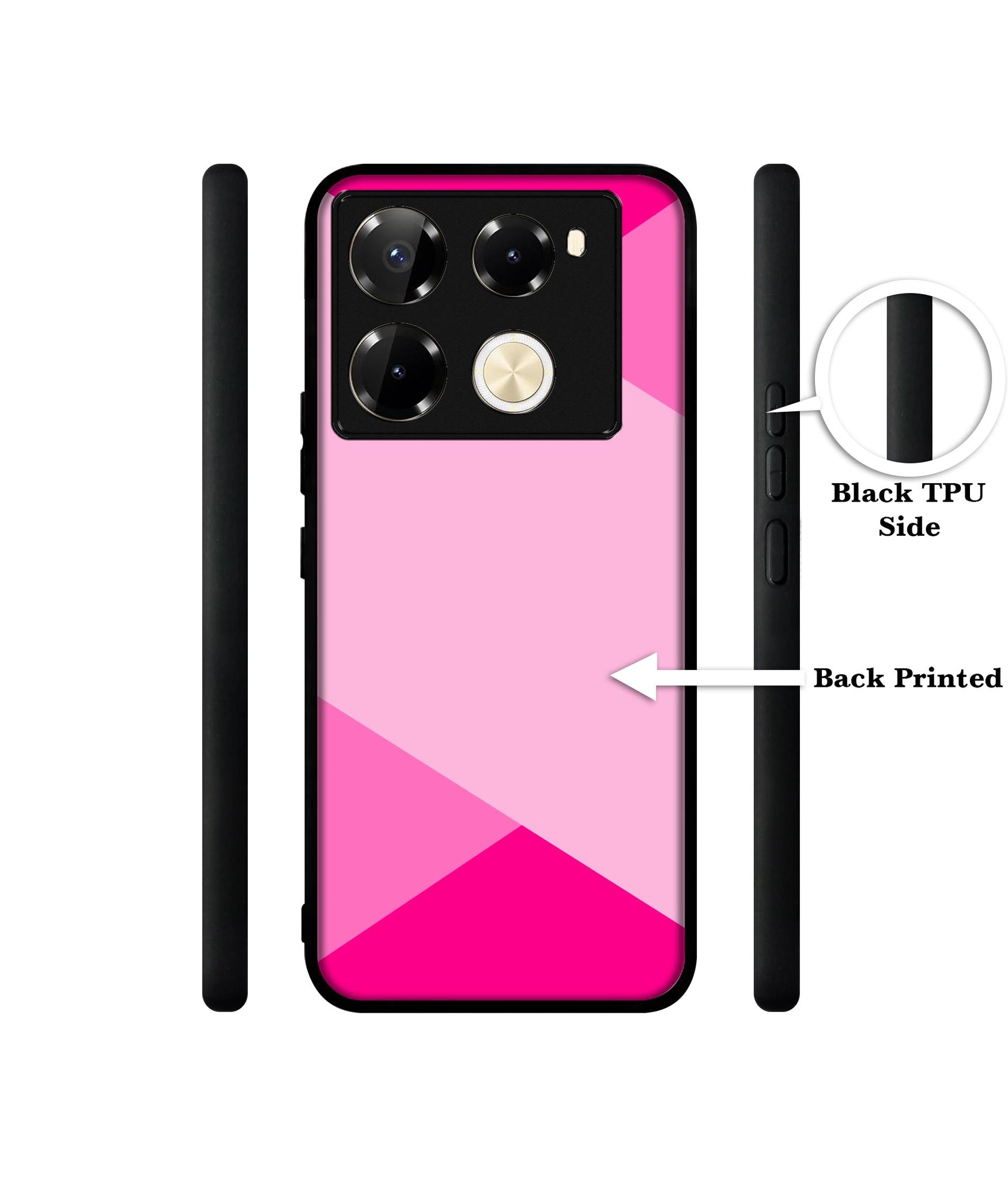 Pink Cross Vector Designer 2D Printed Back Case Cover for Infinix Note 40 Pro 5G / 4G / Note 40 Pro Plus 5G