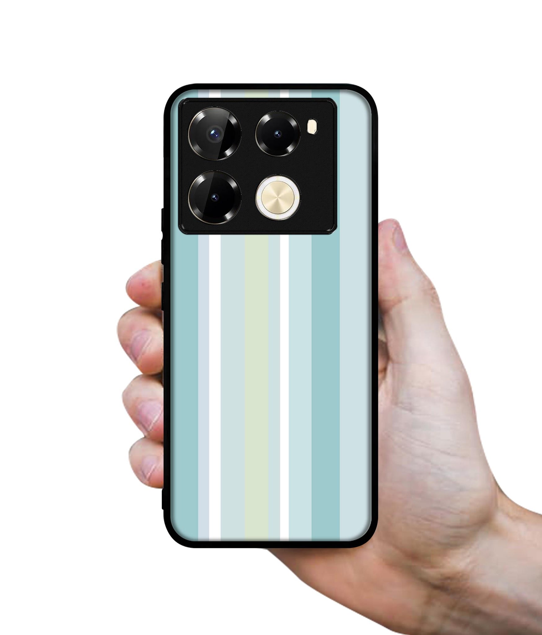 Light Green Stripes Designer 2D Printed Back Case Cover for Infinix Note 40 Pro 5G / 4G / Note 40 Pro Plus 5G