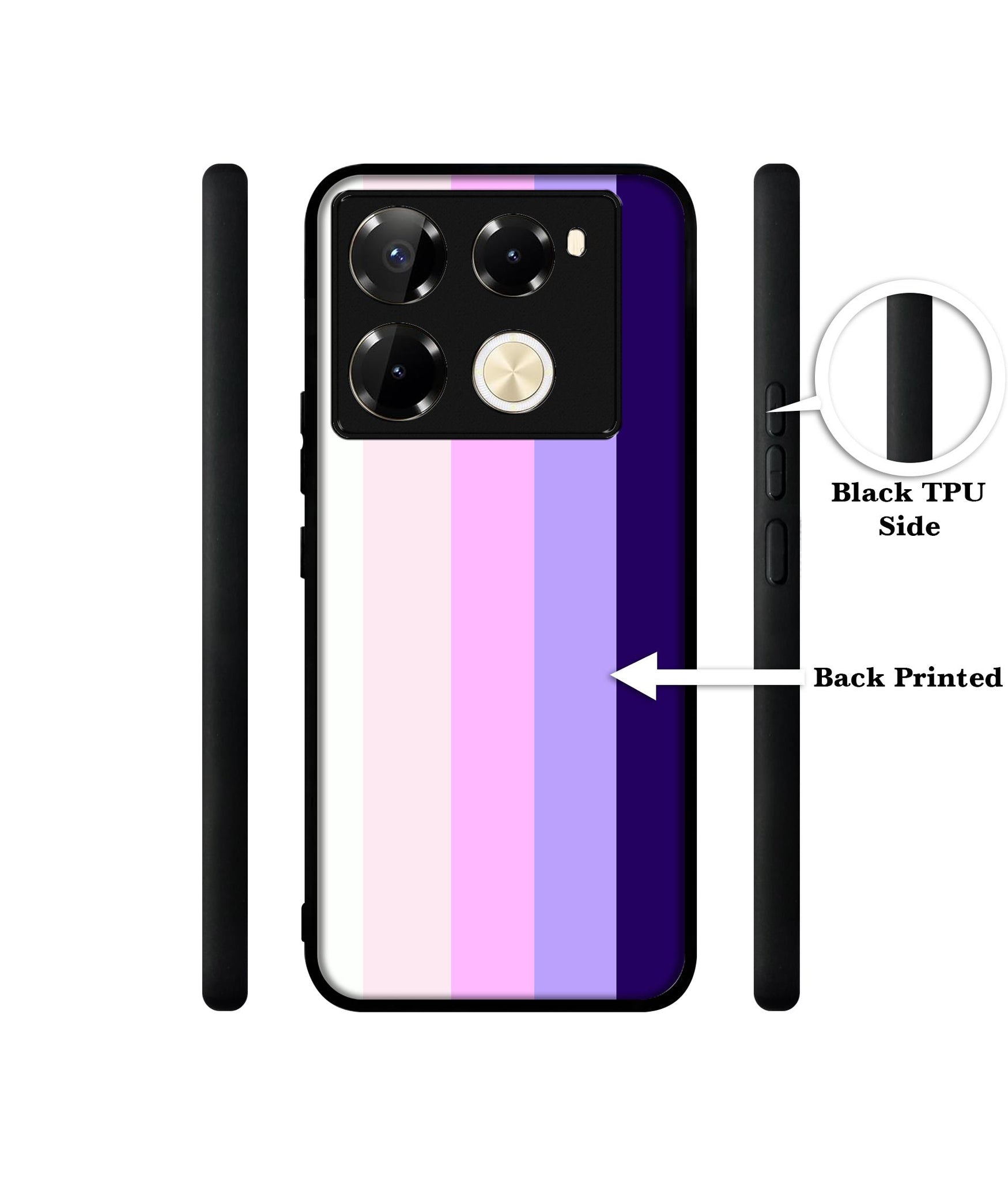 Pink and Purple Lines Designer 2D Printed Back Case Cover for Infinix Note 40 Pro 5G / 4G / Note 40 Pro Plus 5G