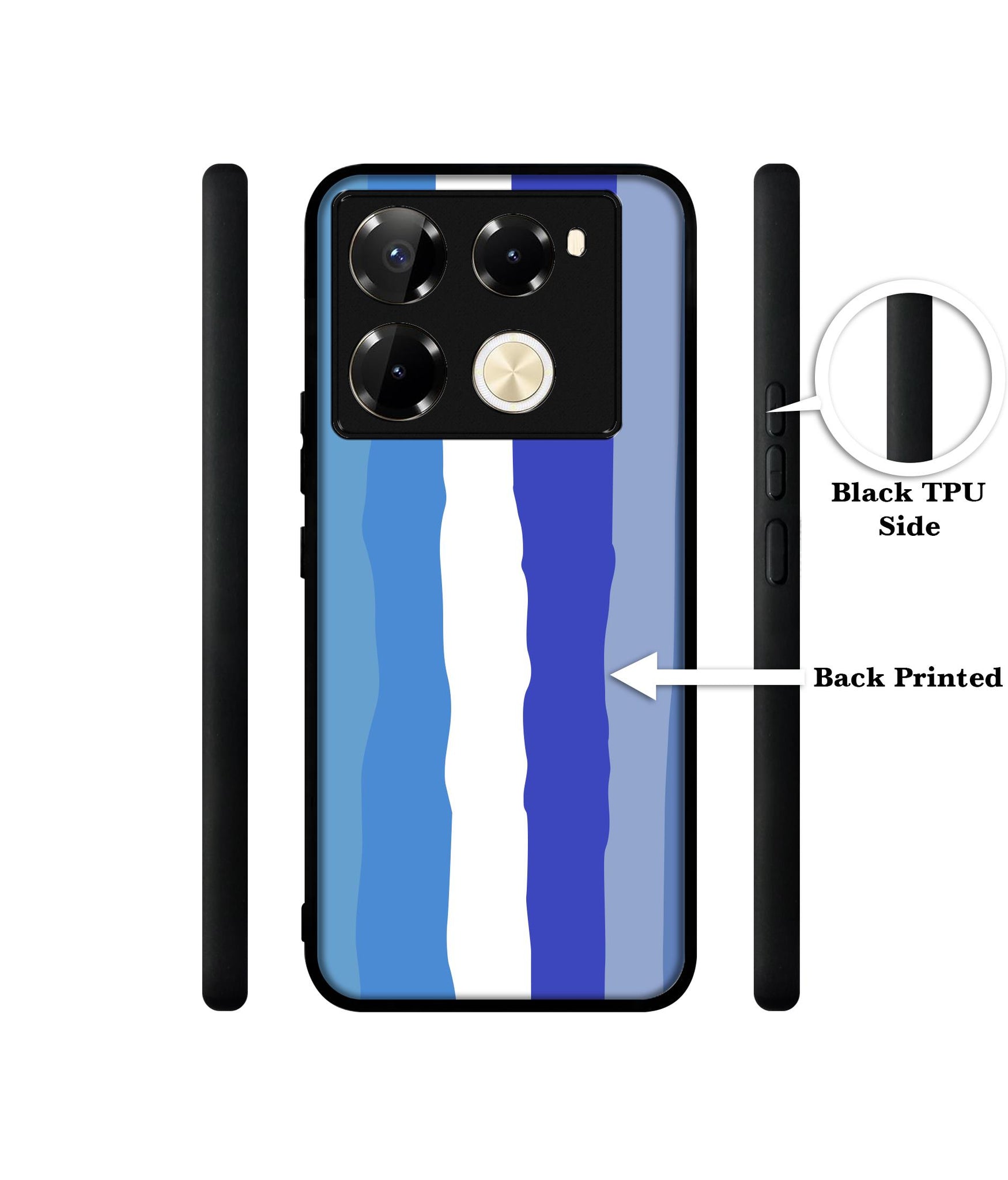 Blue Stripes Rainbow Designer 2D Printed Back Case Cover for Infinix Note 40 Pro 5G / 4G / Note 40 Pro Plus 5G