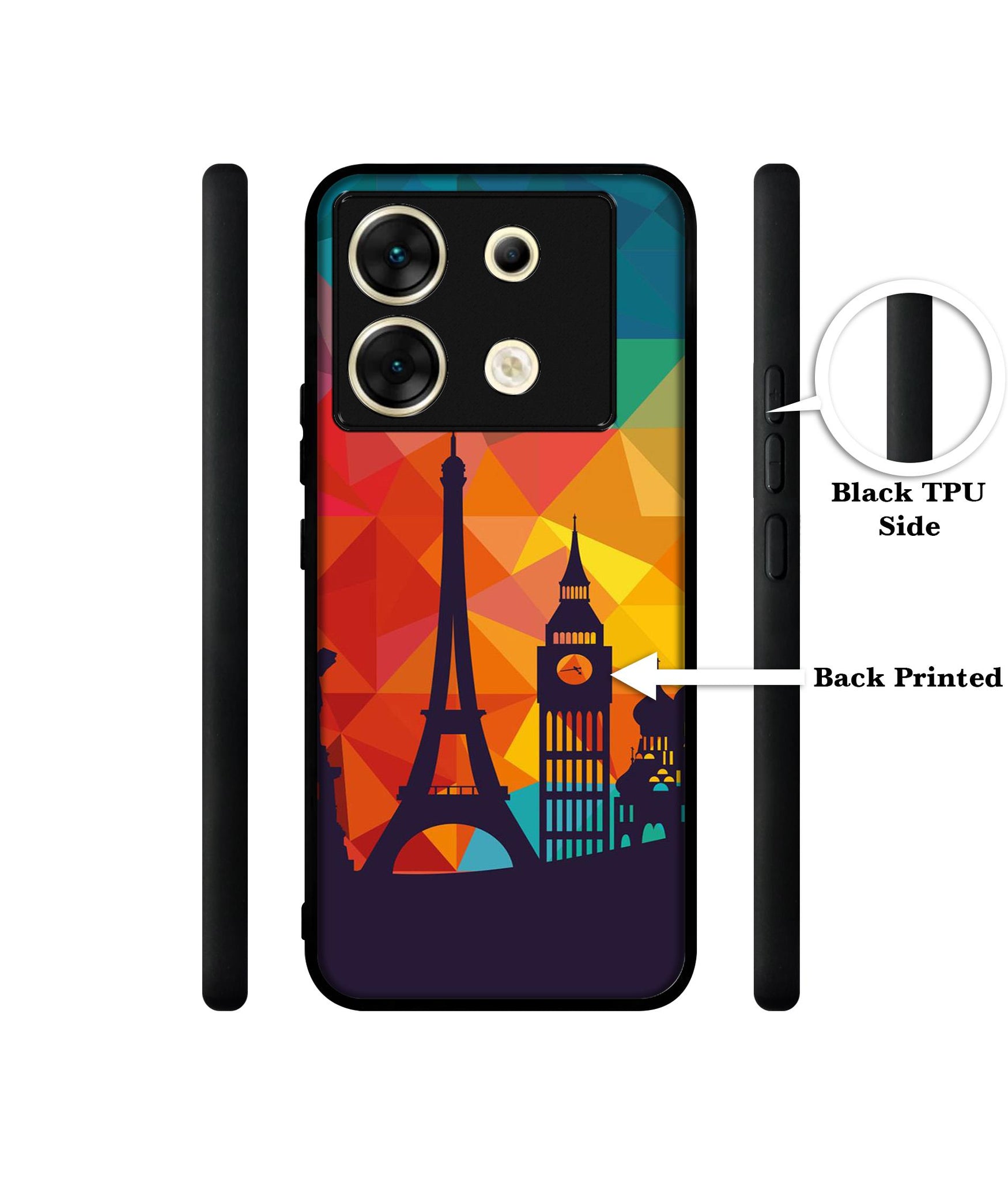 Colored Paris Designer 2D Printed Back Case Cover for Infinix Zero 30 5G