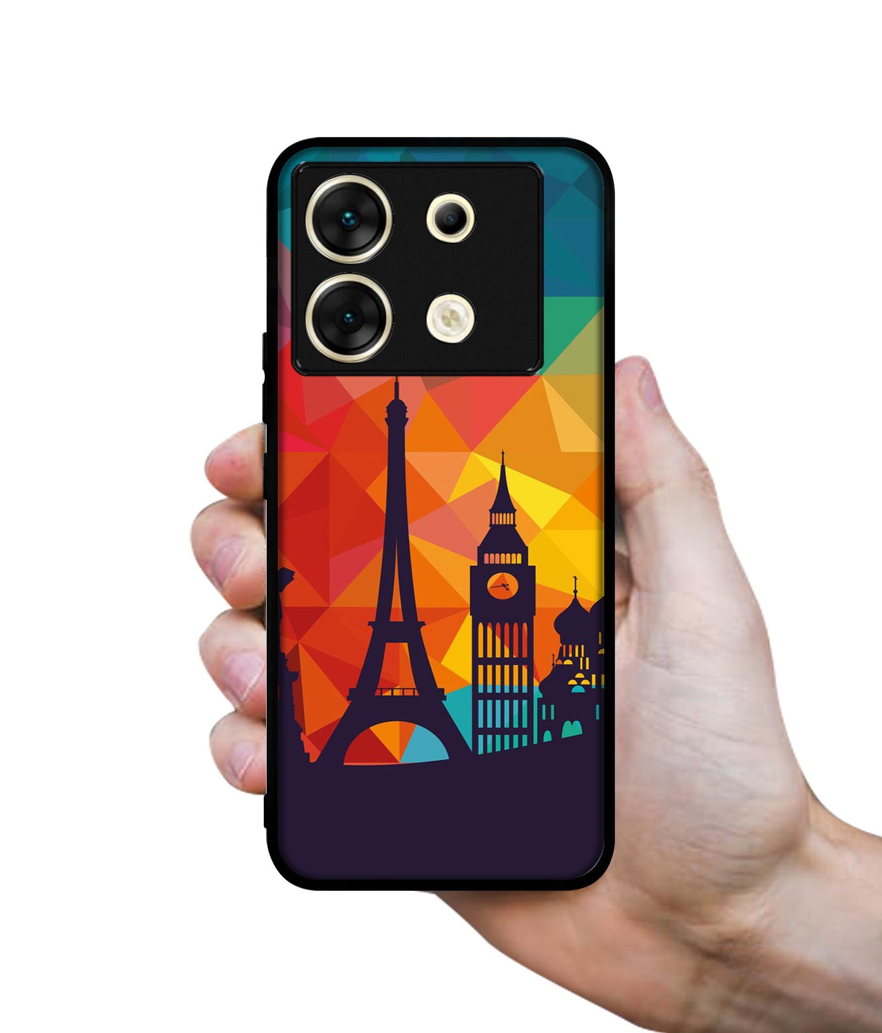 Colored Paris Designer 2D Printed Back Case Cover for Infinix Zero 30 5G
