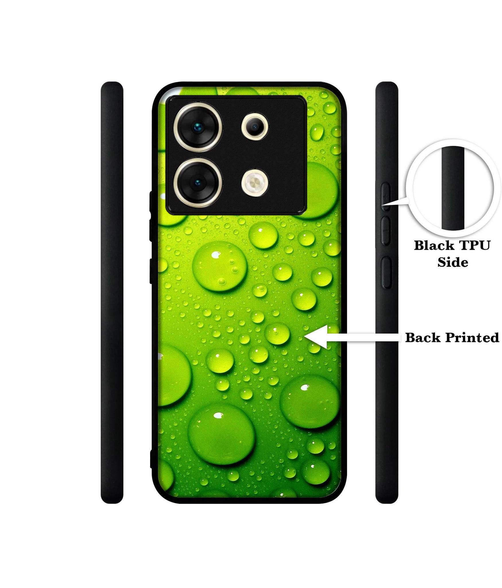 Green Bubbles Designer 2D Printed Back Case Cover for Infinix Zero 30 5G