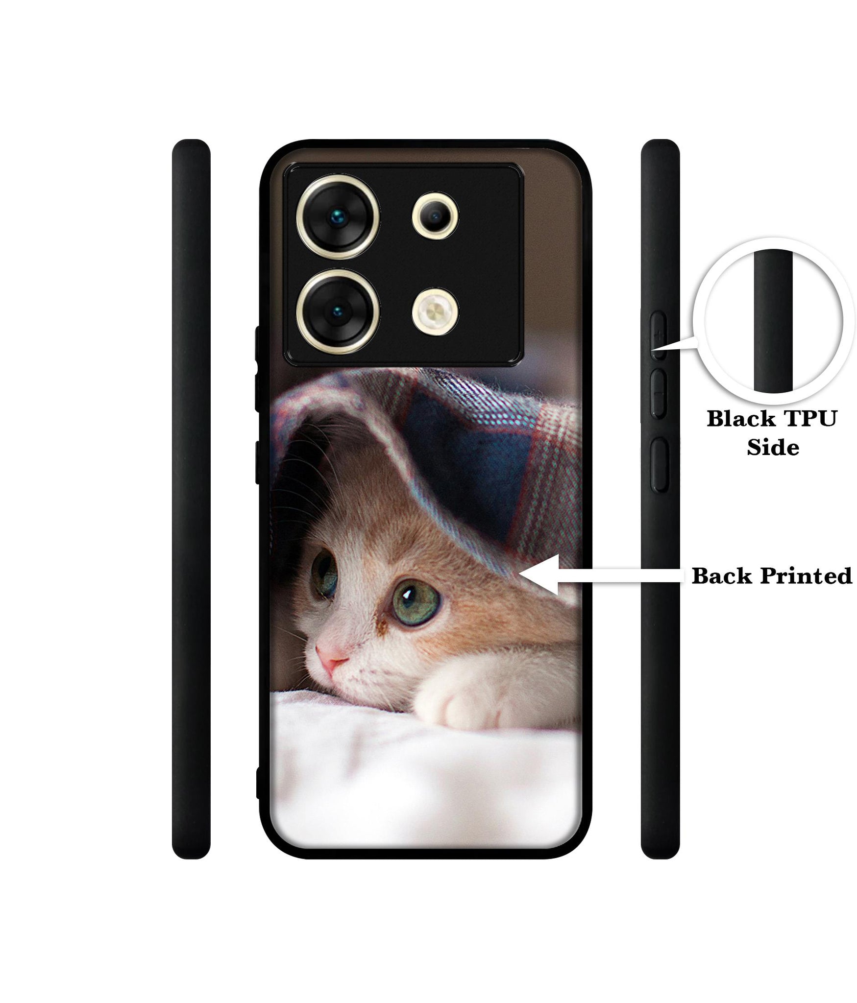 Sleepy Kitten Designer 2D Printed Back Case Cover for Infinix Zero 30 5G