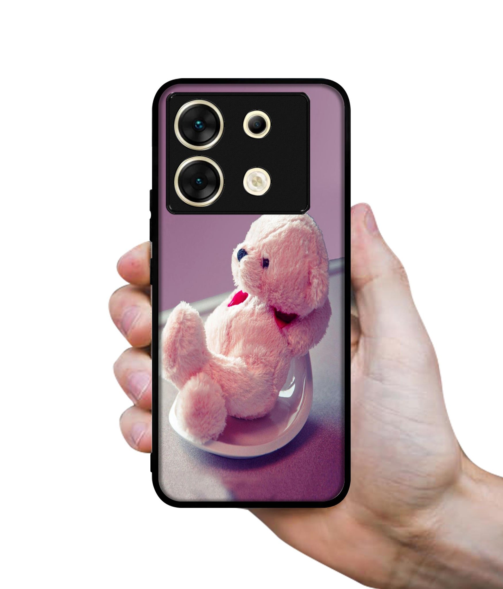 Cute Teddy Bear Designer 2D Printed Back Case Cover for Infinix Zero 30 5G