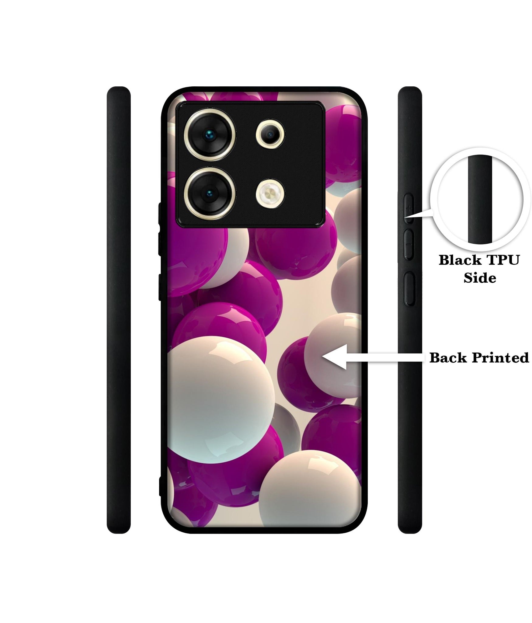 3D Balloons Designer 2D Printed Back Case Cover for Infinix Zero 30 5G