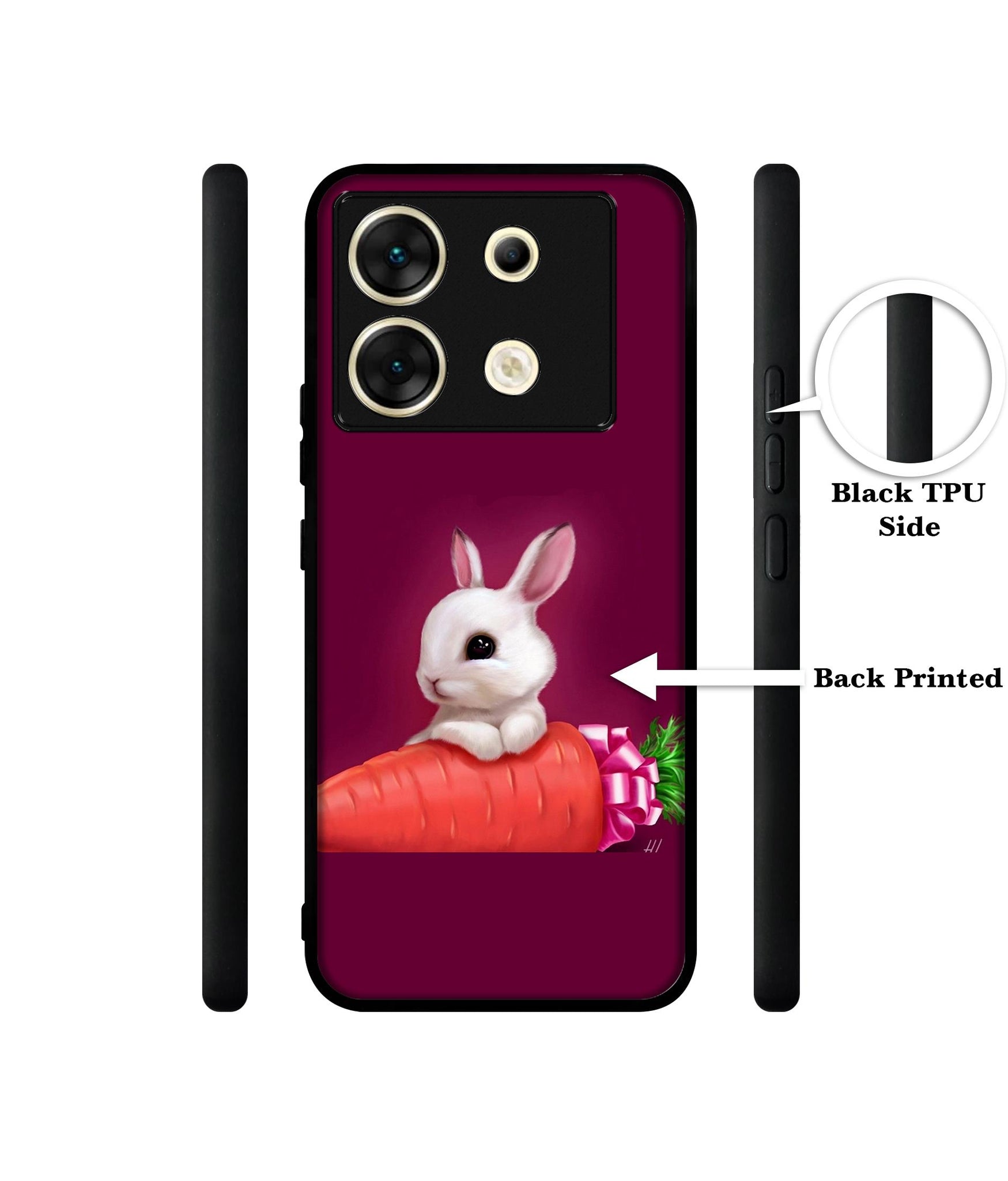 Bunny With Carrot Designer 2D Printed Back Case Cover for Infinix Zero 30 5G