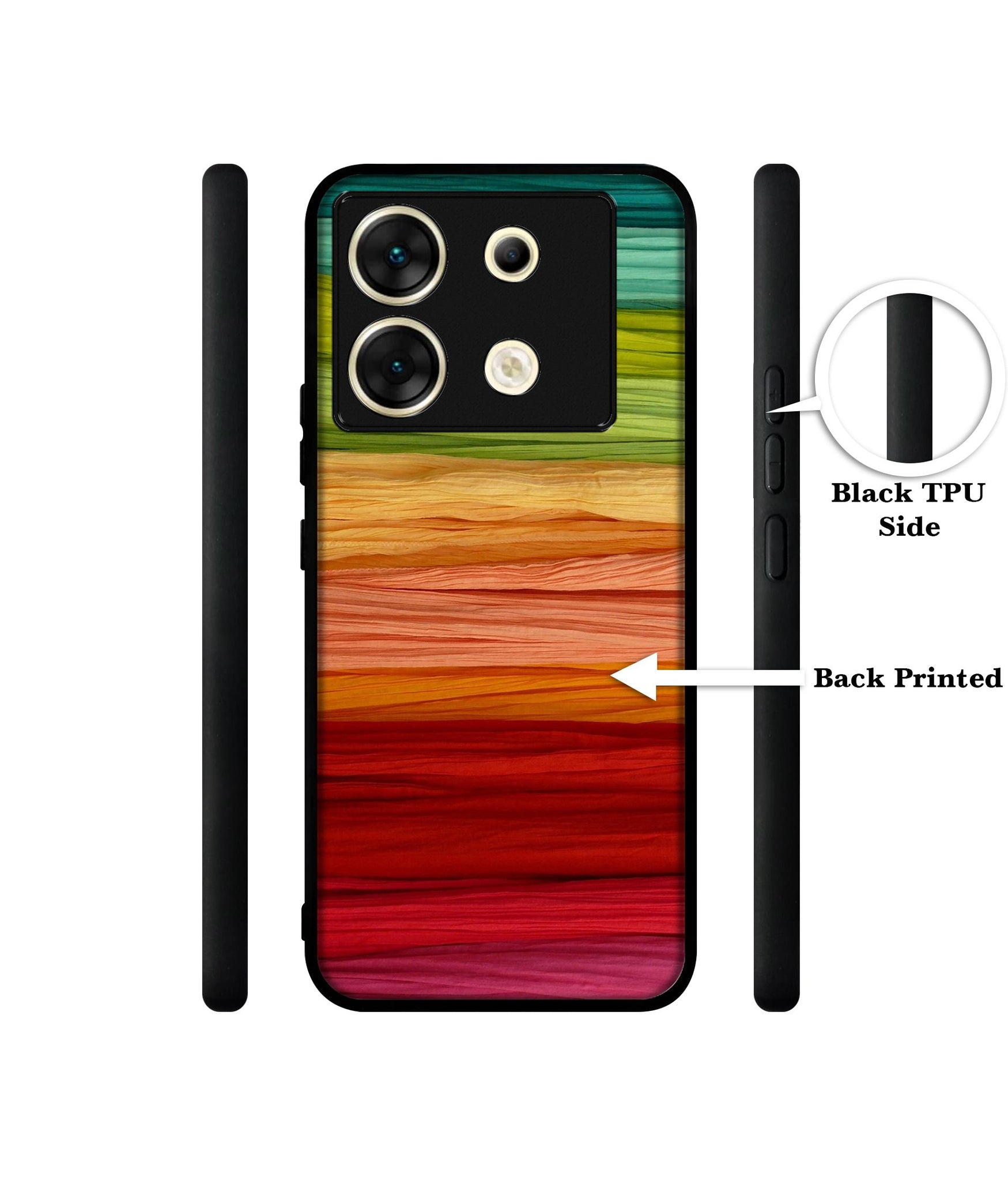 Colorful Thread Designer 2D Printed Back Case Cover for Infinix Zero 30 5G